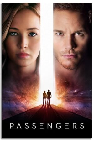 Passengers Movie Poster Science Fiction Movies Canvas Prints Adventures Poster Wall Art For Home Office Bedroom Decorations Unframed 24"x16"