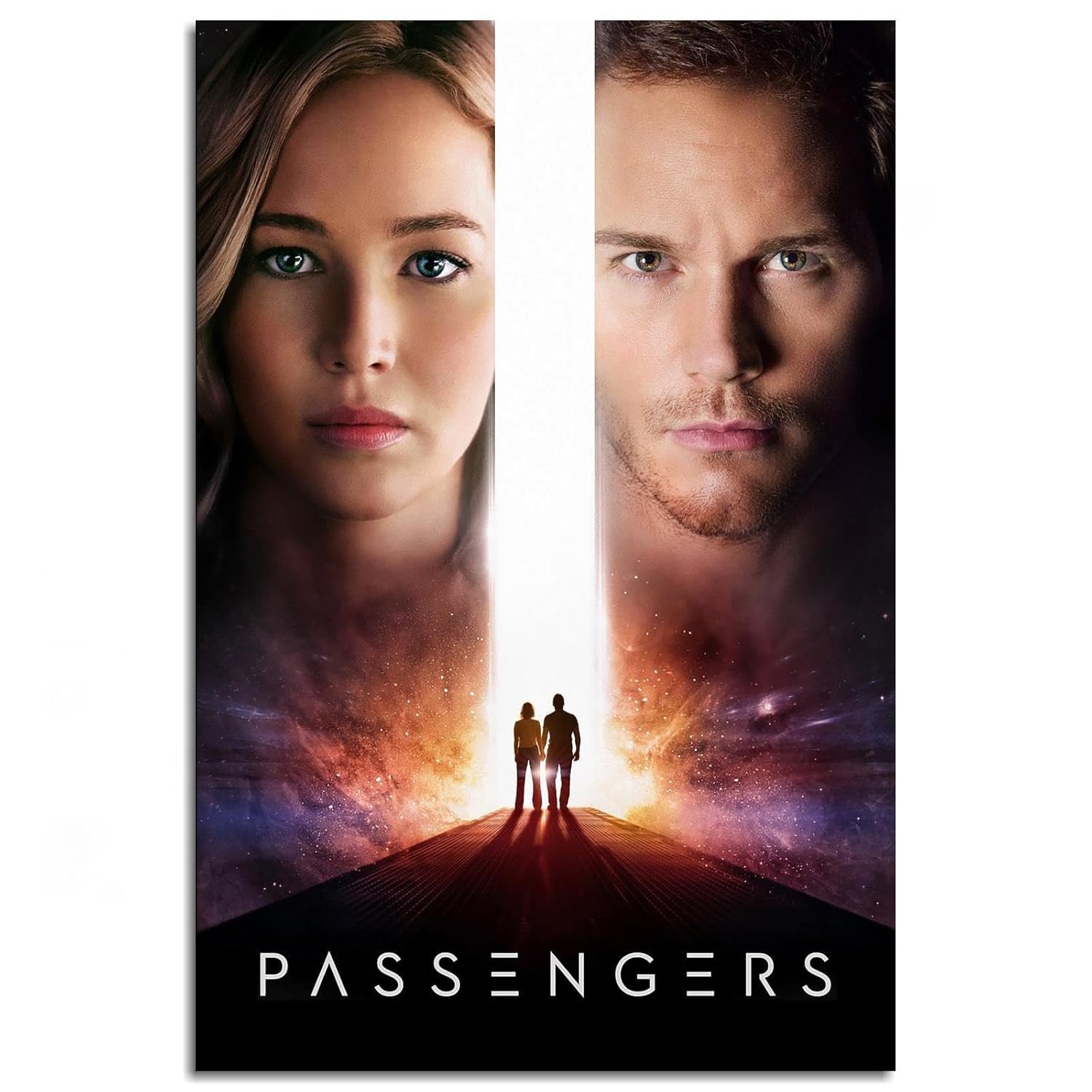Passengers Movie Poster Science Fiction Movies Canvas Prints Adventures Poster Wall Art For Home Office Bedroom Decorations Unframed 24"x16"