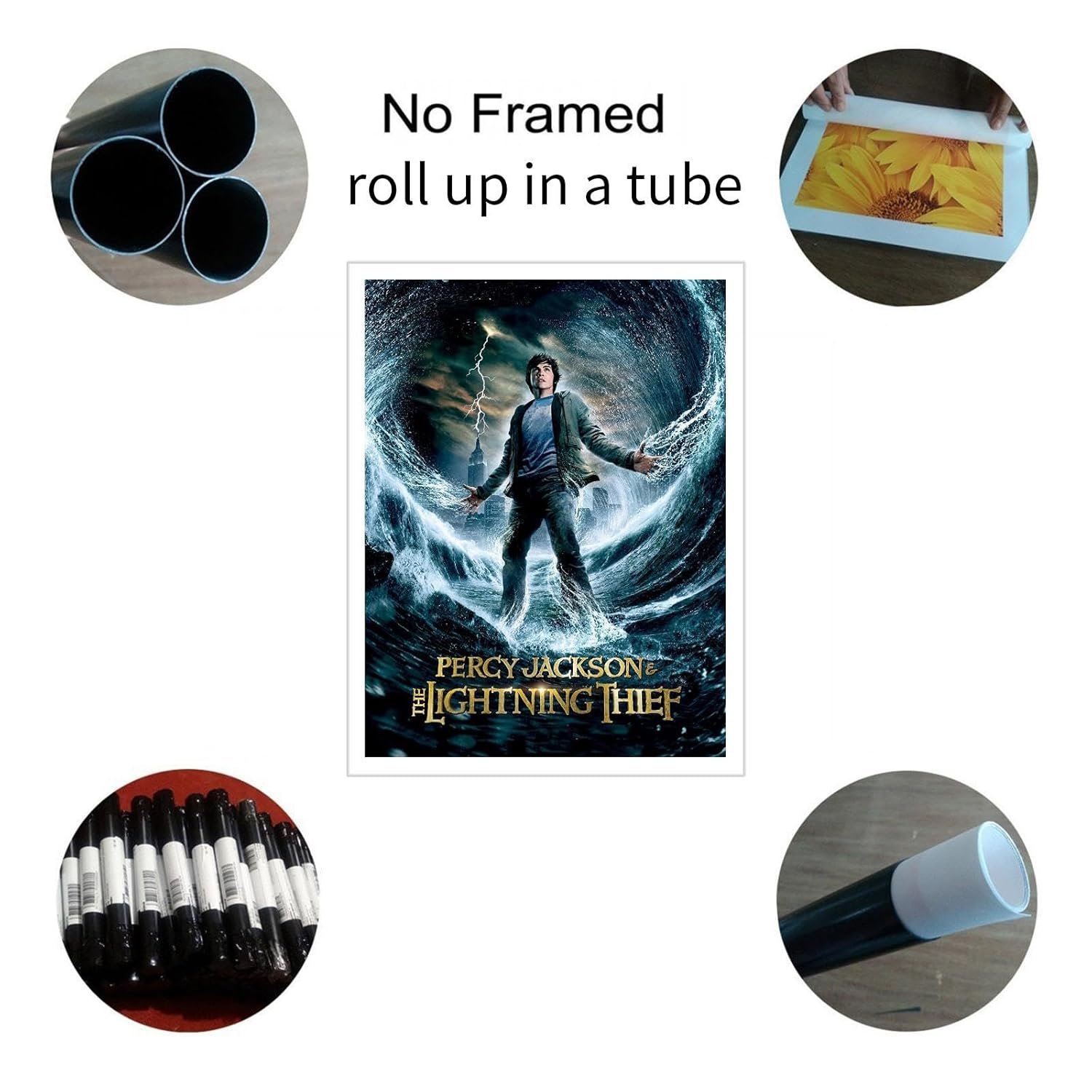 Percy Jackson & The Olympians: The Lightning Thief Movie Poster Wall Art Fantasy Movies Canvas Prints Classic Movies Poster For Home Office Cinema Decorations Unframed 10"x8"