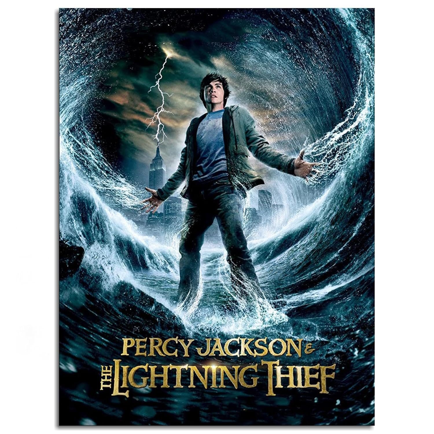 Percy Jackson & The Olympians: The Lightning Thief Movie Poster Wall Art Fantasy Movies Canvas Prints Classic Movies Poster For Home Office Cinema Decorations Unframed 10"x8"