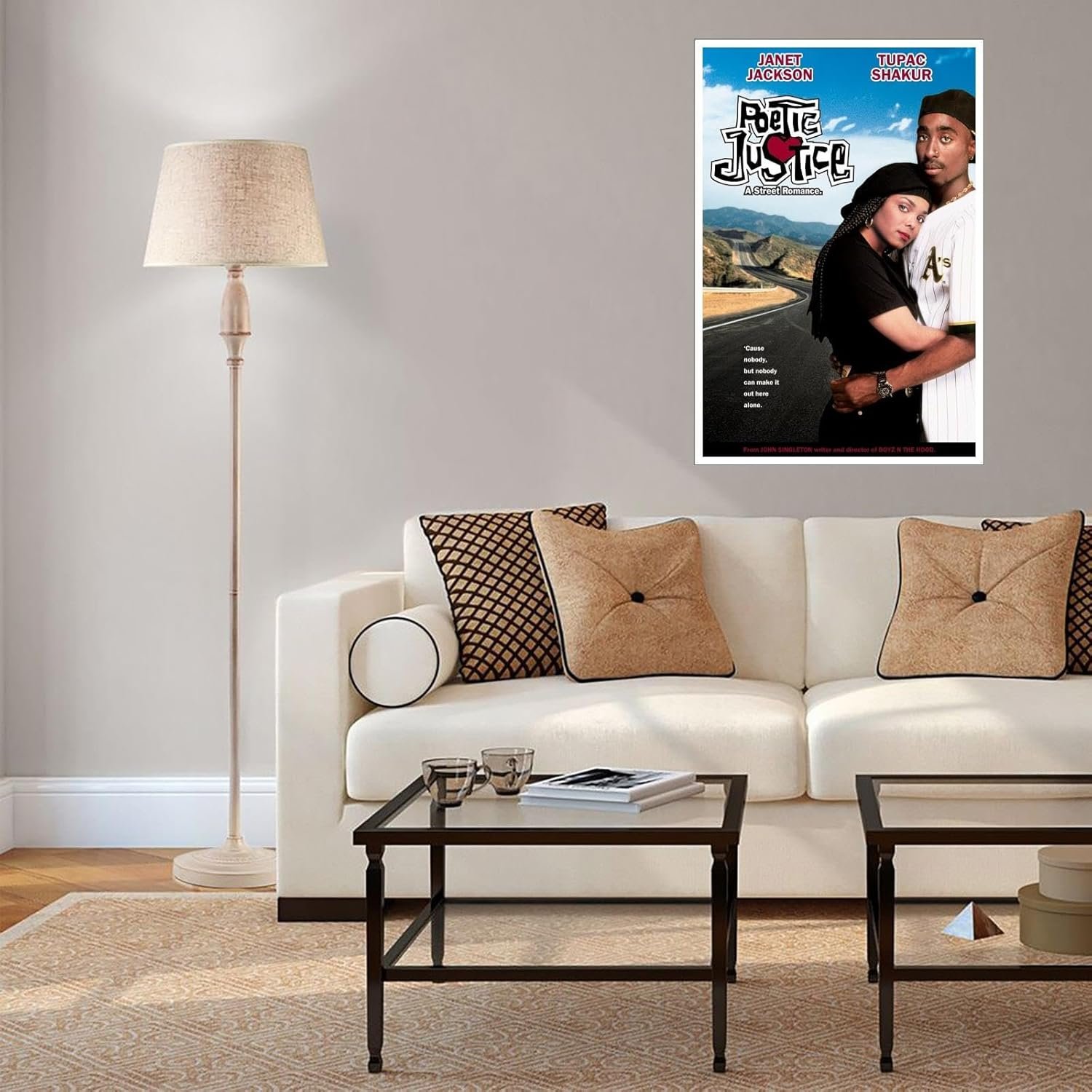 Poetic Justice Movie Poster Romantic Love Films posters Canvas Prints Warm Love Movie posters Wall Art For Home Office posters Living Room Decorations Noframed 12"x8"