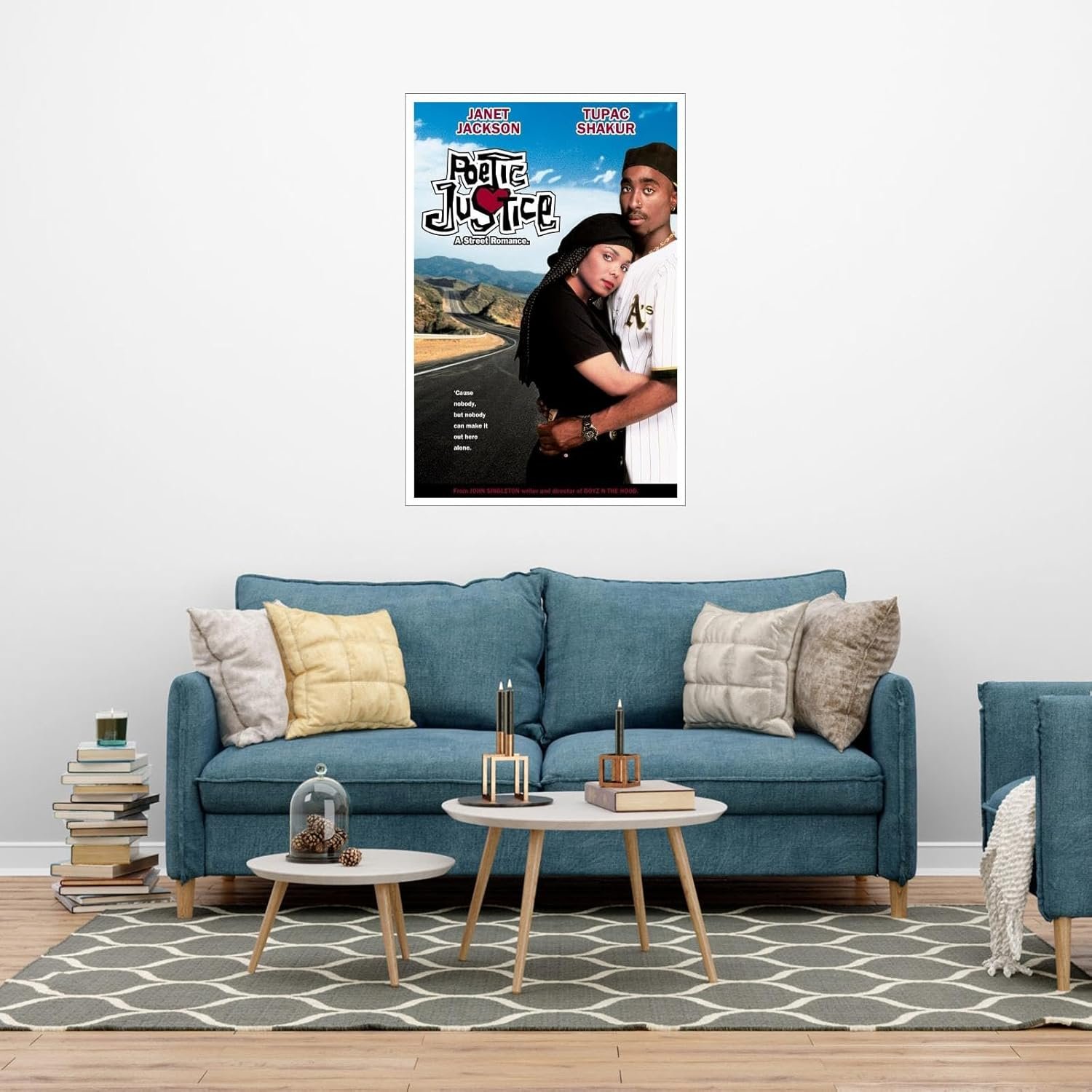 Poetic Justice Movie Poster Romantic Love Films posters Canvas Prints Warm Love Movie posters Wall Art For Home Office posters Living Room Decorations Noframed 12"x8"