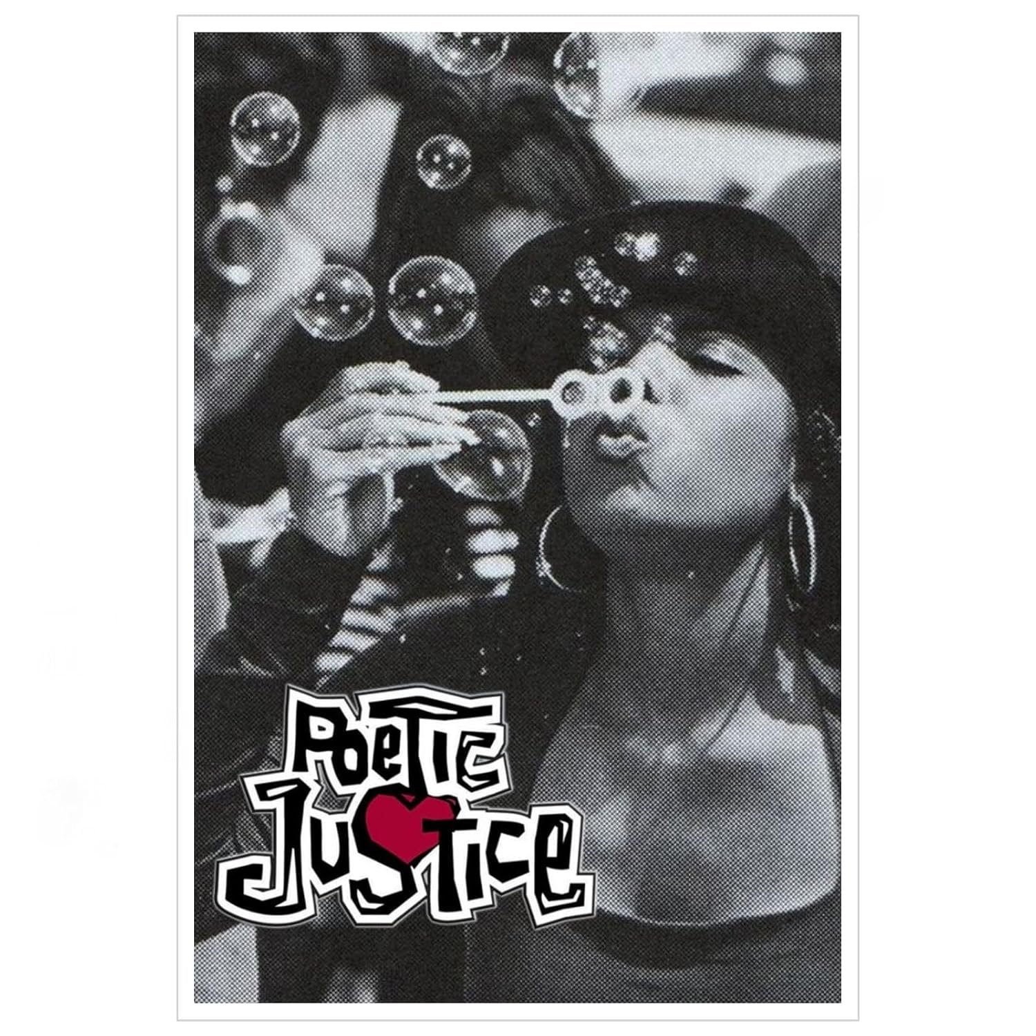 Poetic Justice Movie Poster Wall Art Romance Film posters Canvas Prints Warm Love Film Poster For Home Office Bedroom Decorations Noframed 12"x8"