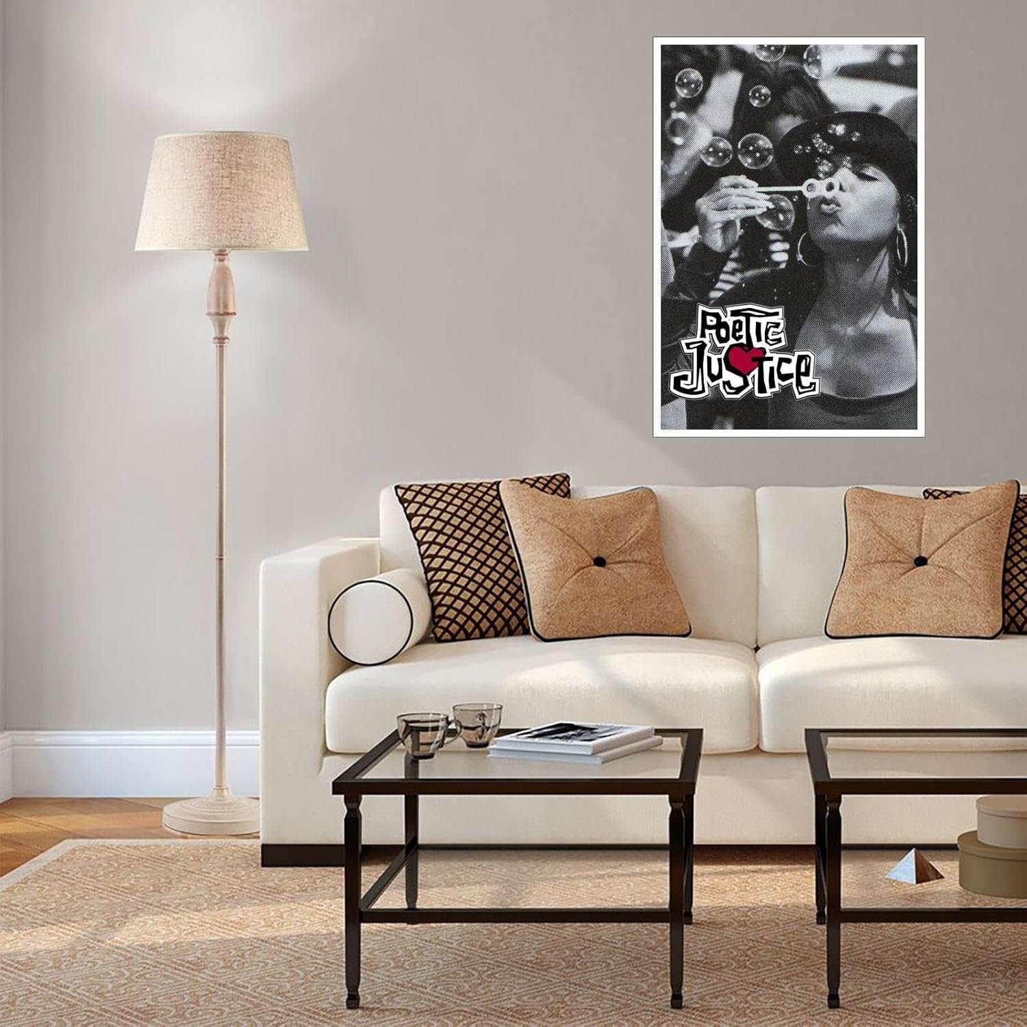 Poetic Justice Movie Poster Wall Art Romance Film posters Canvas Prints Warm Love Film Poster For Home Office Bedroom Decorations Noframed 12"x8"