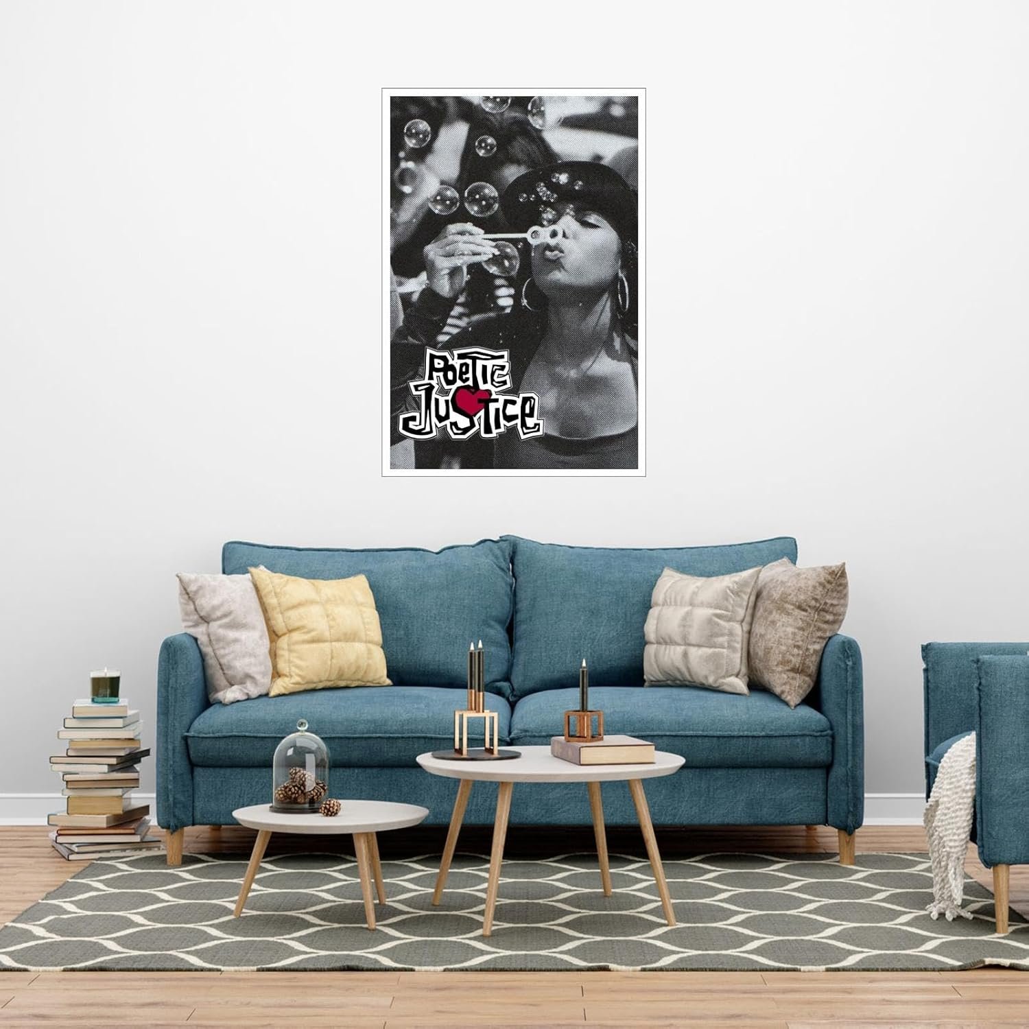 Poetic Justice Movie Poster Wall Art Romance Film posters Canvas Prints Warm Love Film Poster For Home Office Bedroom Decorations Noframed 12"x8"