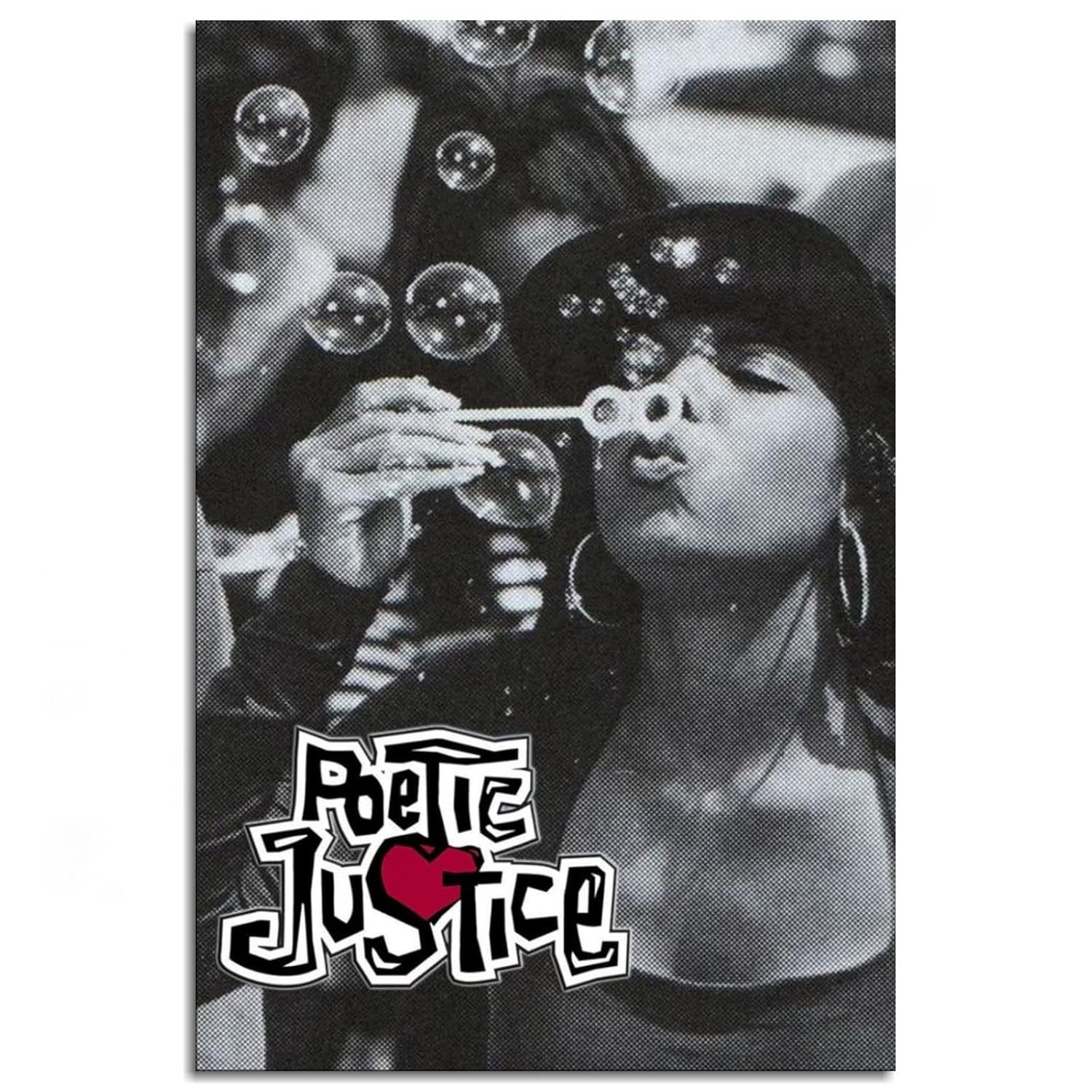 Poetic Justice Movie Poster Wall Art Romance Film posters Canvas Prints Warm Love Film Poster For Home Office Bedroom Decorations Noframed 12"x8"