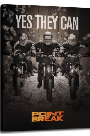 Point Break Movie Poster Canvas Prints Extreme Sports Action Movies Poster Wall Art For Home Office Cinema Decorations With Framed 27"x20"