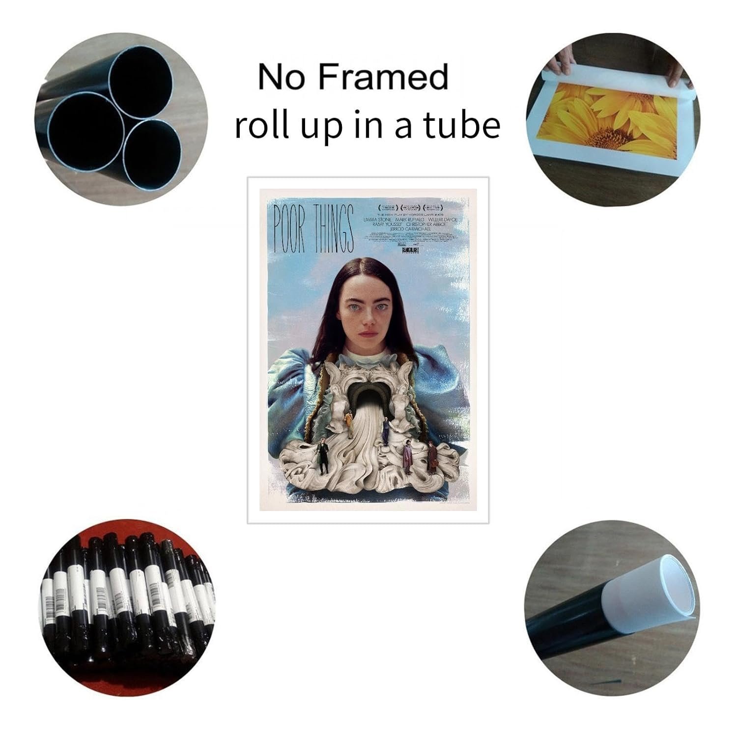 Poor Things Movie Posters Canvas Prints Beautiful Women's Movies Classic Women's Movies Poster Wall Art For Home Office Living Room Decorations Unframed 18"x12"