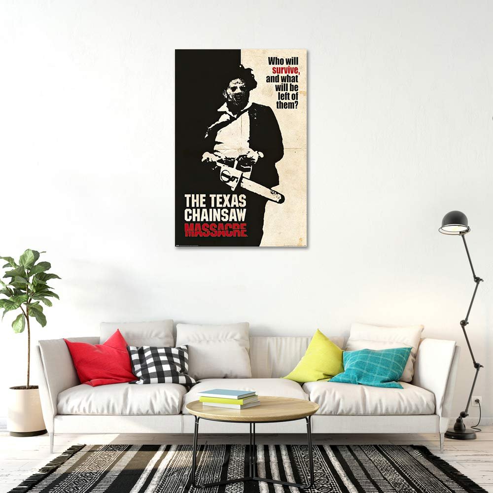 POSTER STOP ONLINE The Texas Chainsaw Massacre - Movie Poster (Leatherface - Who Will Survive...) (Size: 24" x 36")
