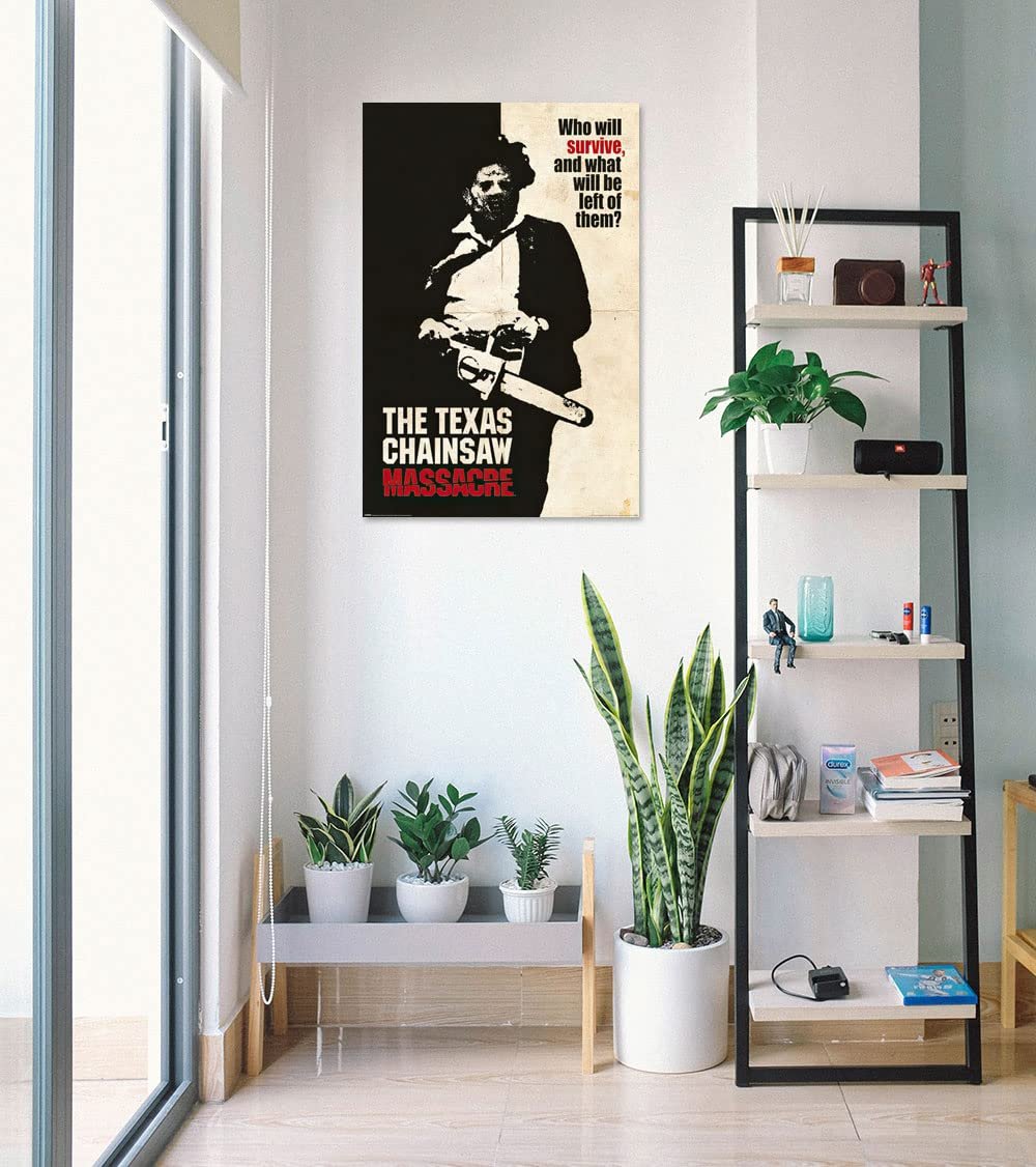 POSTER STOP ONLINE The Texas Chainsaw Massacre - Movie Poster (Leatherface - Who Will Survive...) (Size: 24" x 36")