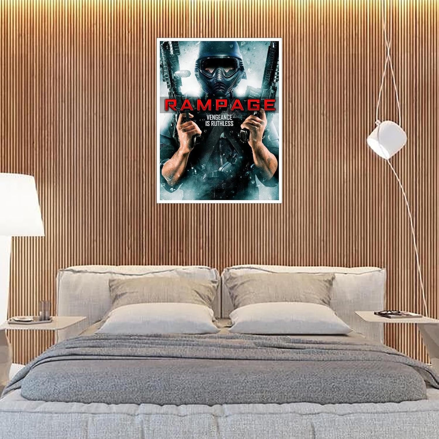 Rampage Movie Poster Wall Art Action Movies Canvas Prints Poster For Home Office Cinema Decorations Unframed 32"x24"