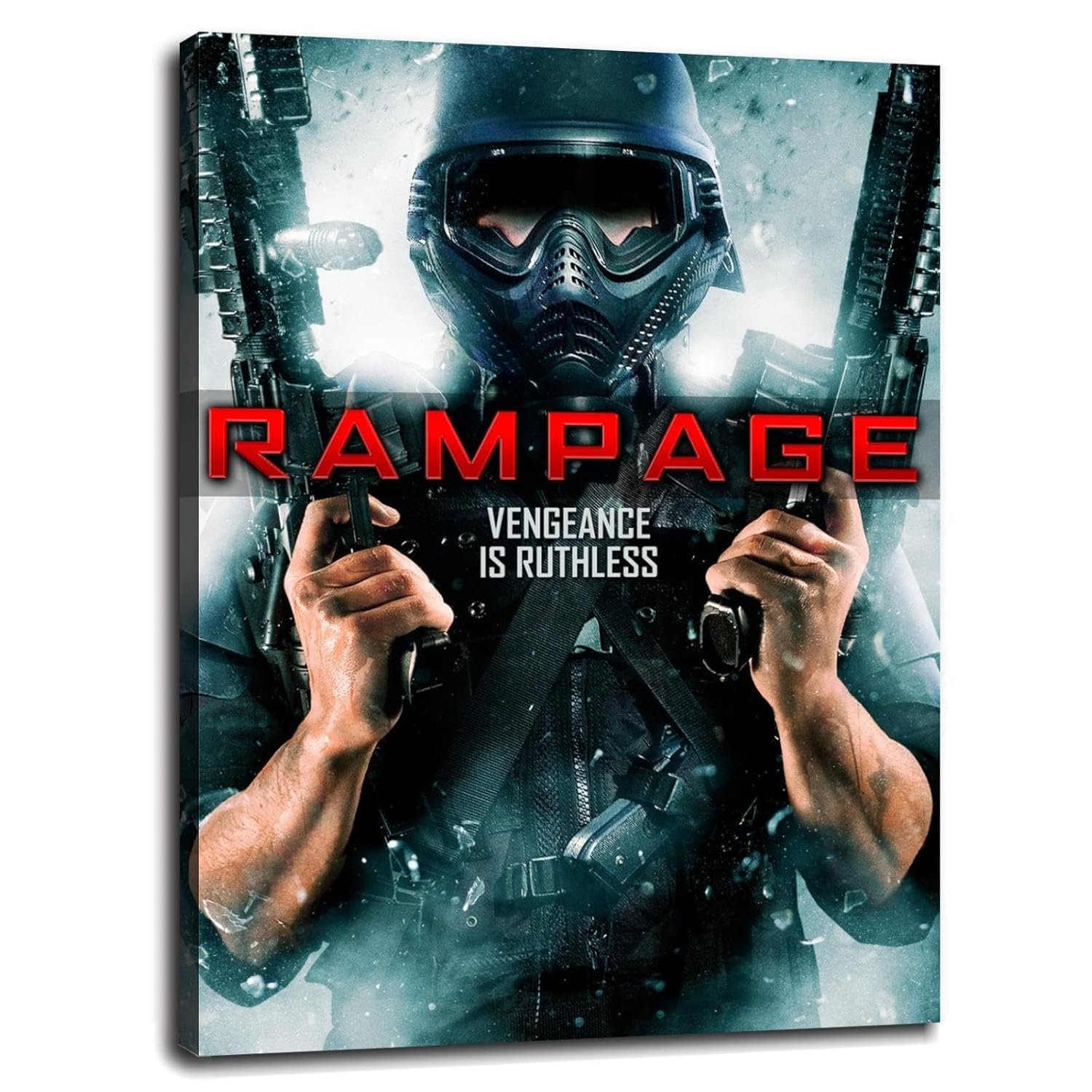Rampage Movie Poster Wall Art Action Movies Canvas Prints Poster For Home Office Cinema Decorations Unframed 32"x24"