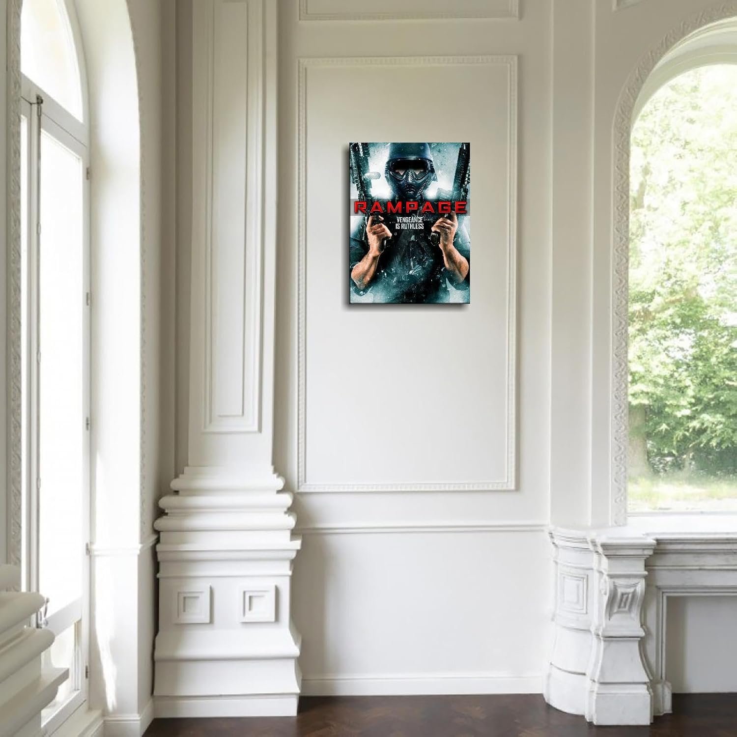 Rampage Movie Poster Wall Art Action Movies Canvas Prints Poster For Home Office Cinema Decorations Unframed 32"x24"