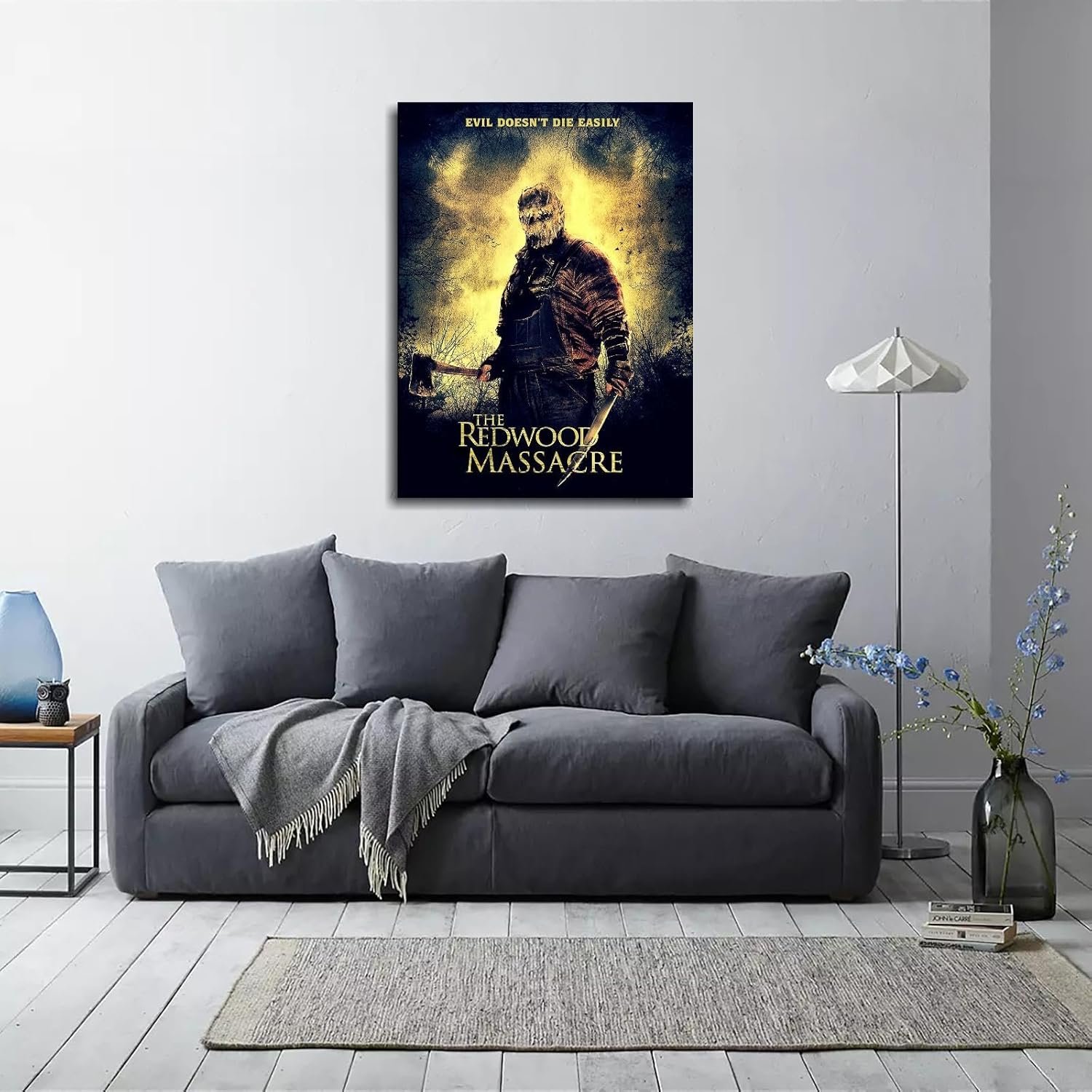 Redwood Massacre: Annihilation Movie Poster Wall Art Horror Movies Canvas Prints Thriller Movies Poster For Home Office Cinema Decorations With Framed 16"x12"