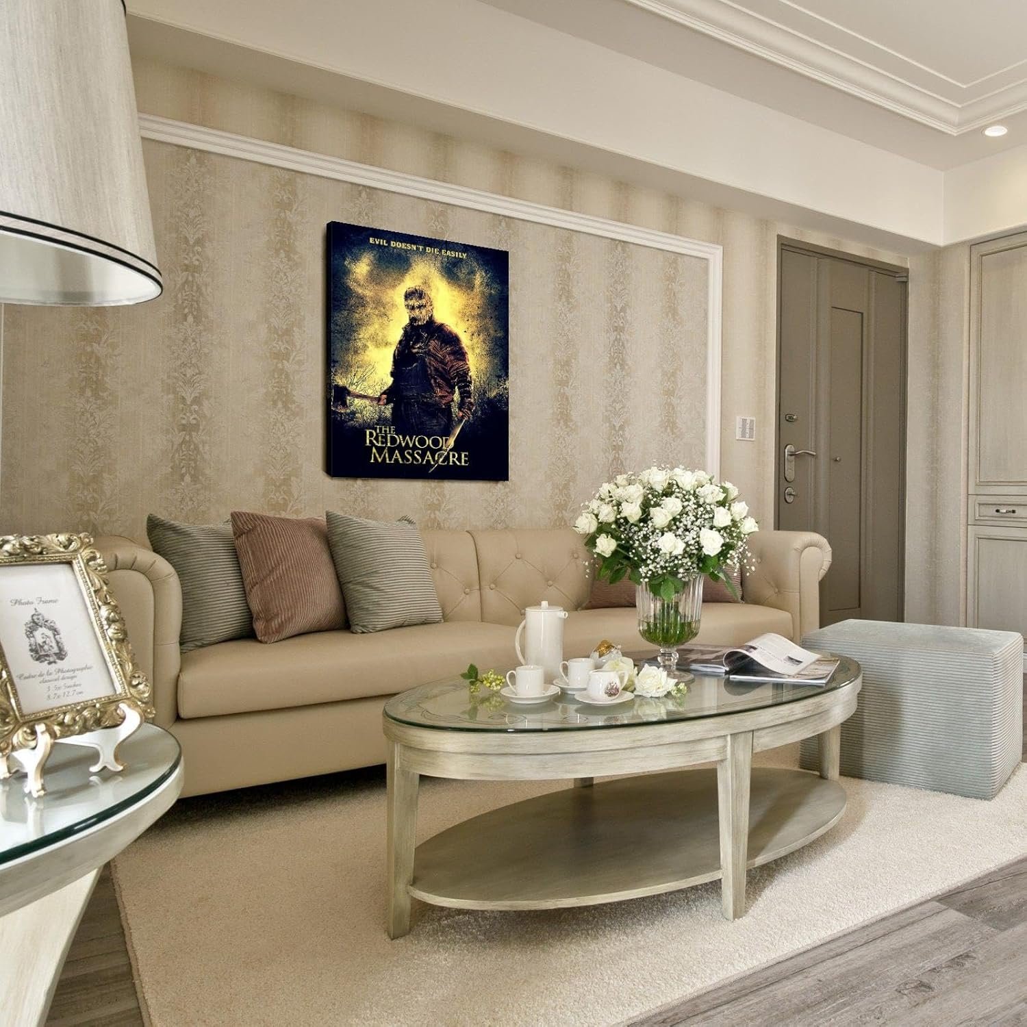 Redwood Massacre: Annihilation Movie Poster Wall Art Horror Movies Canvas Prints Thriller Movies Poster For Home Office Cinema Decorations With Framed 16"x12"