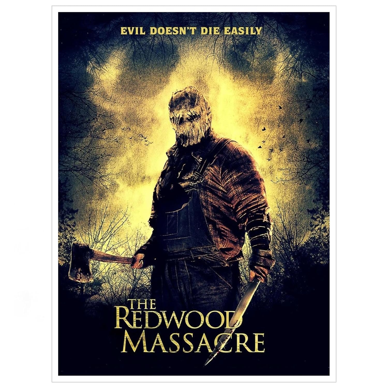 Redwood Massacre: Annihilation Movie Poster Wall Art Horror Movies Canvas Prints Thriller Movies Poster For Home Office Cinema Decorations With Framed 16"x12"