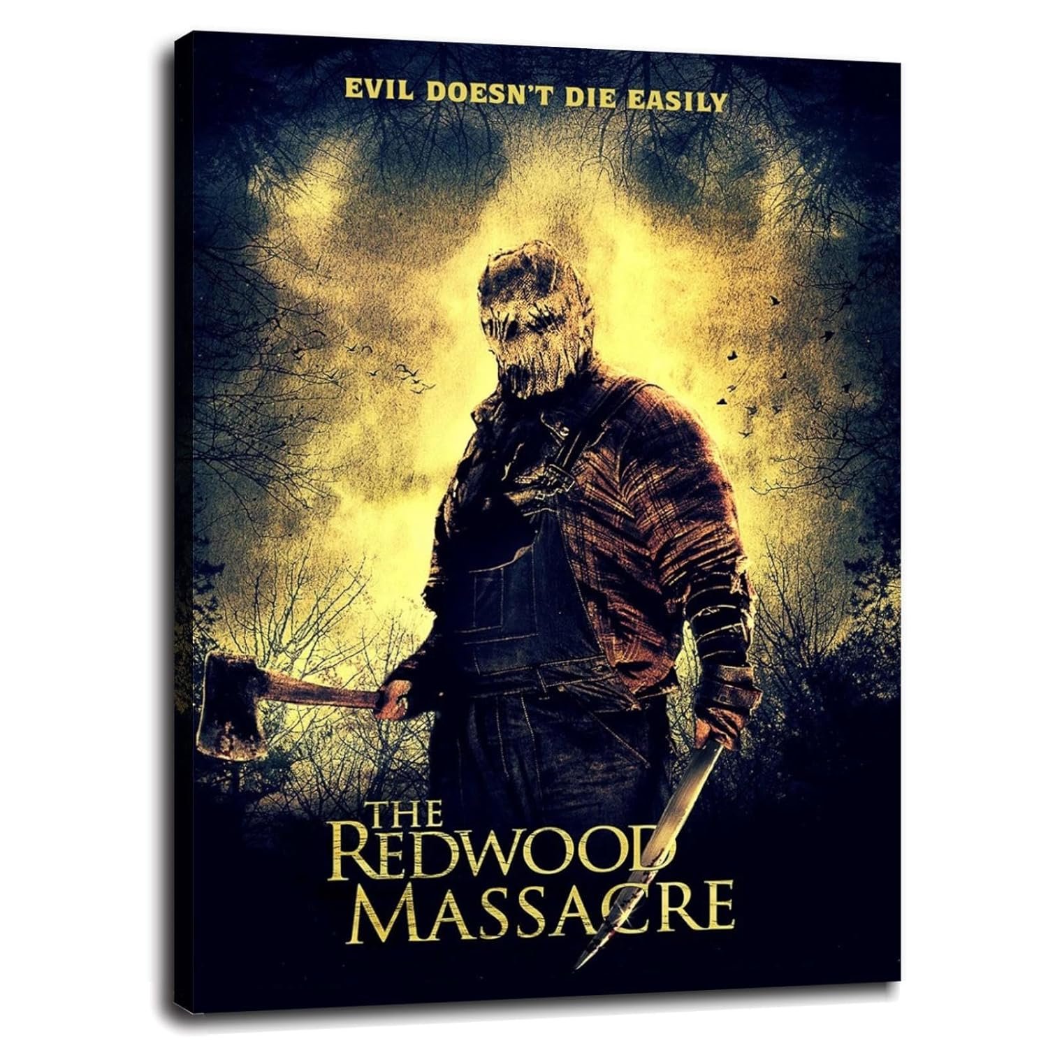 Redwood Massacre: Annihilation Movie Poster Wall Art Horror Movies Canvas Prints Thriller Movies Poster For Home Office Cinema Decorations With Framed 16"x12"