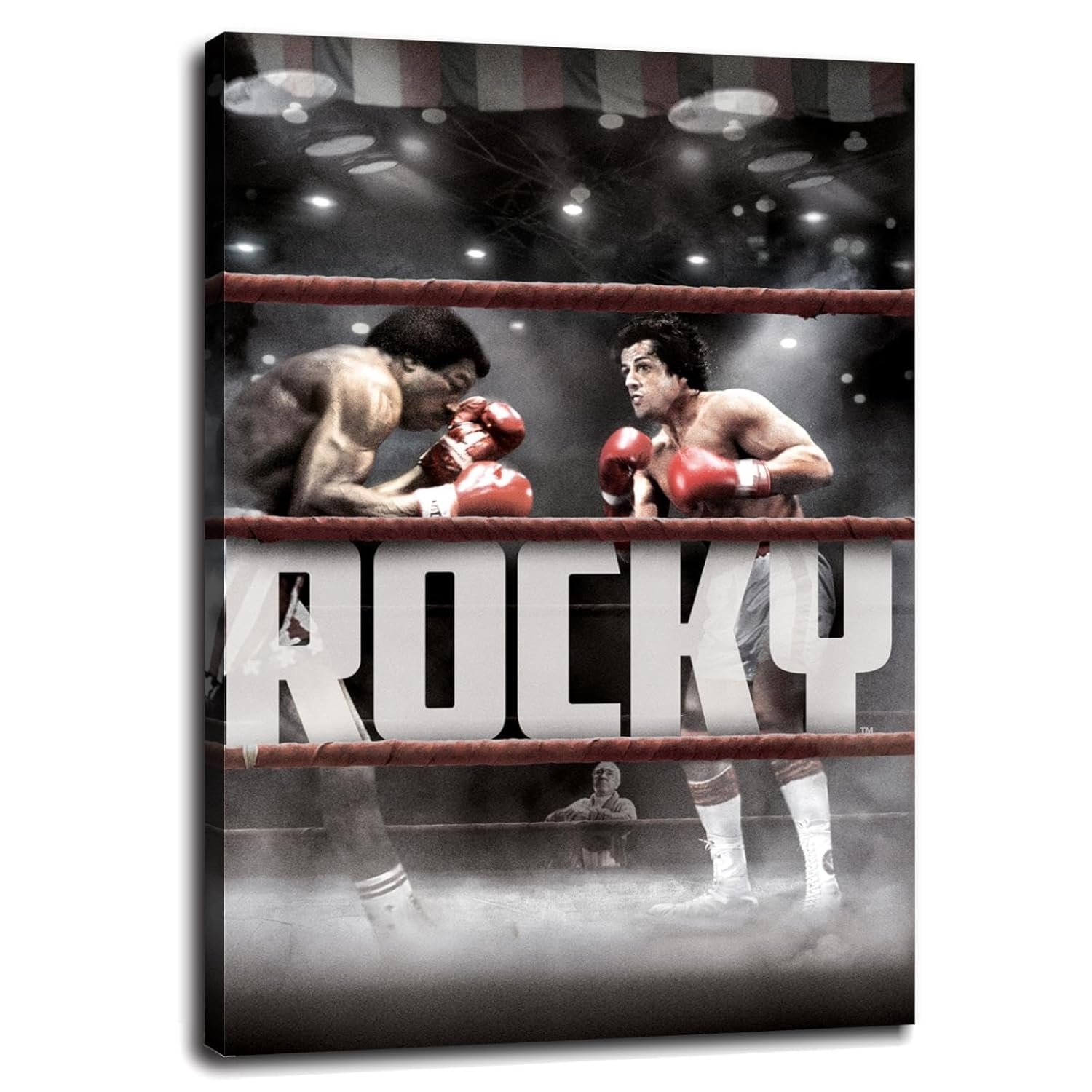 Rocky Movie Poster Canvas Prints Boxing Sport Love Story Poster Wall Art For Home Office Cinema Decorations Unframed 18"x12"