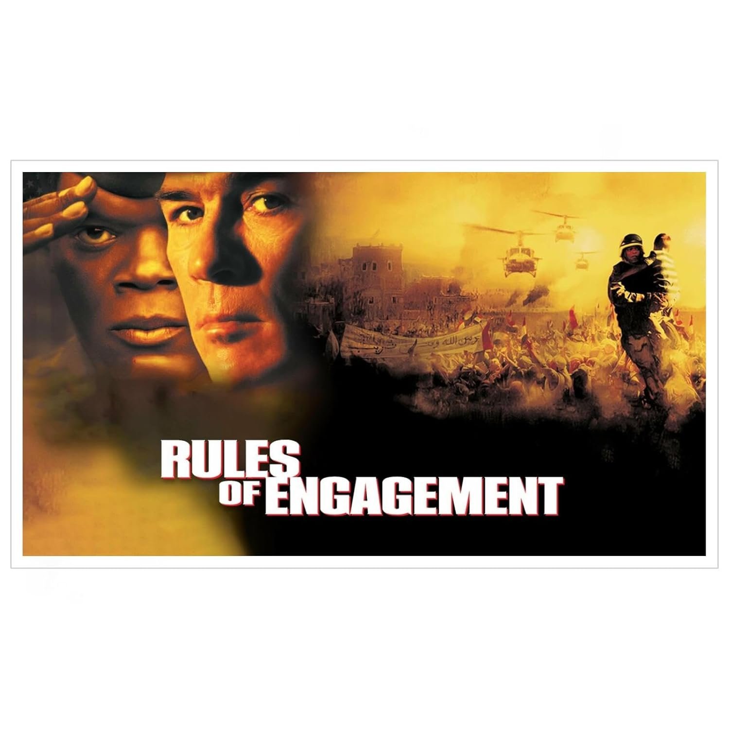 Rules Of Engagement (2000) Movie Poster Canvas Prints War Stories Action Movies Poster Wall Art For Home Office Cinema Decorations Unframed 20"x12"