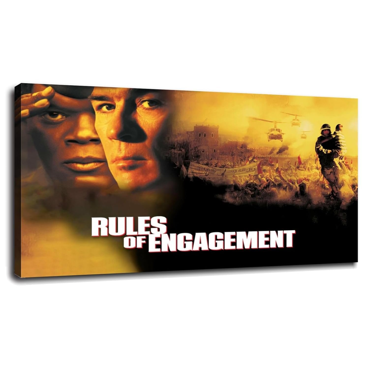 Rules Of Engagement (2000) Movie Poster Canvas Prints War Stories Action Movies Poster Wall Art For Home Office Cinema Decorations Unframed 20"x12"