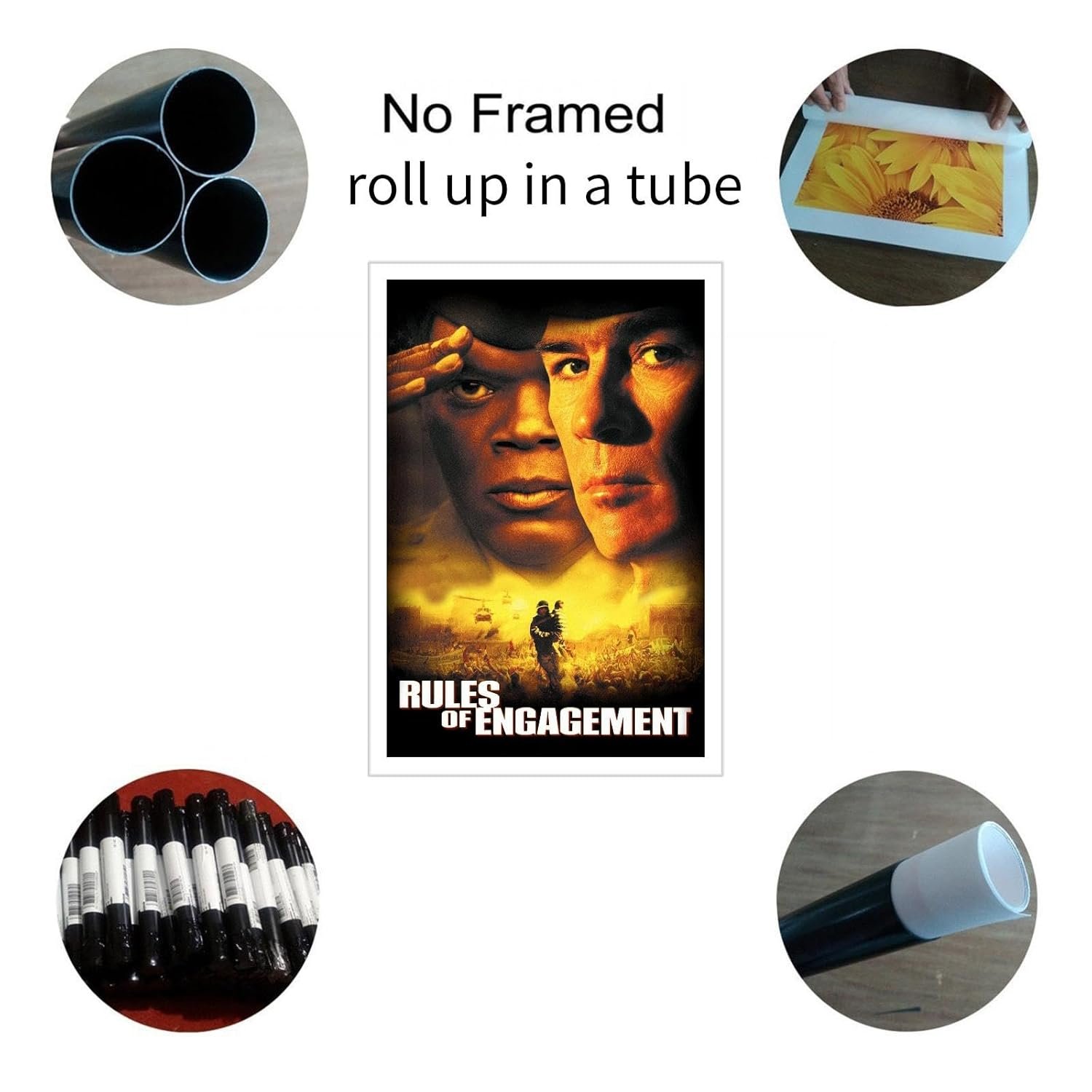 Rules Of Engagement (2000) Movie Poster Wall Art War Stories Canvas Prints Action Movies Poster For Home Office Cinema Decorations Unframed 30"x20"