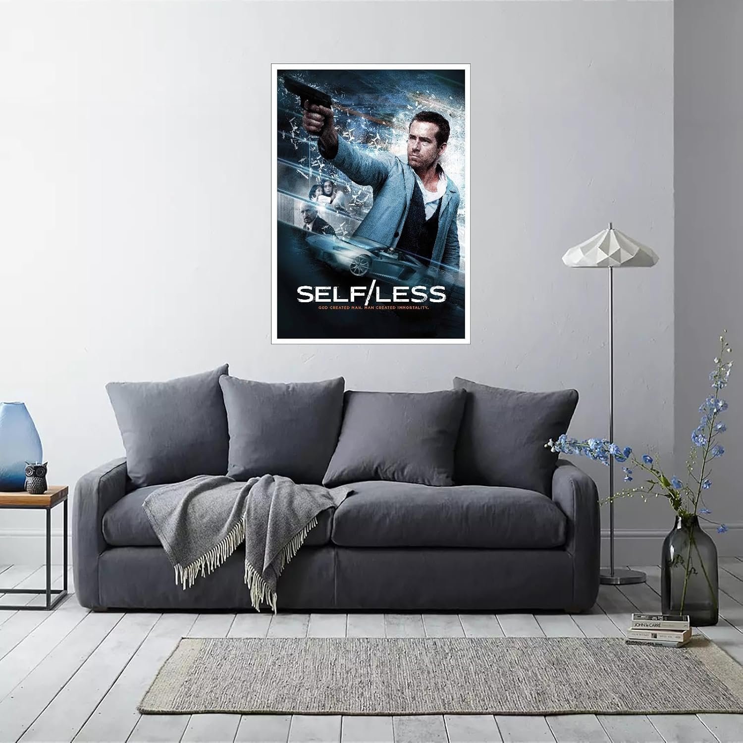 Self/less Movie Poster Wall Art Science Fiction Movies Canvas Prints Poster For Home Office Cinema Decorations Unframed 18"x12"