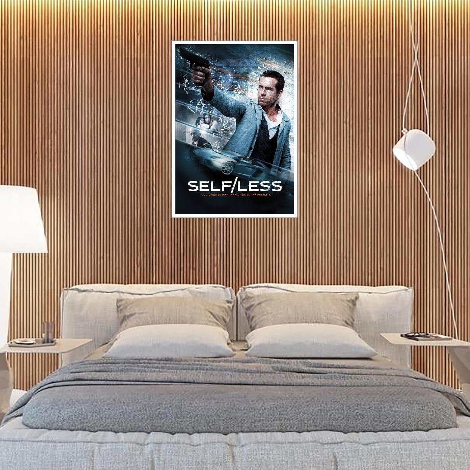 Self/less Movie Poster Wall Art Science Fiction Movies Canvas Prints Poster For Home Office Cinema Decorations Unframed 18"x12"