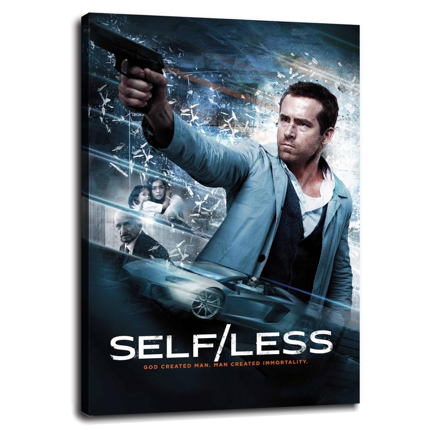 Self/less Movie Poster Wall Art Science Fiction Movies Canvas Prints Poster For Home Office Cinema Decorations Unframed 18"x12"
