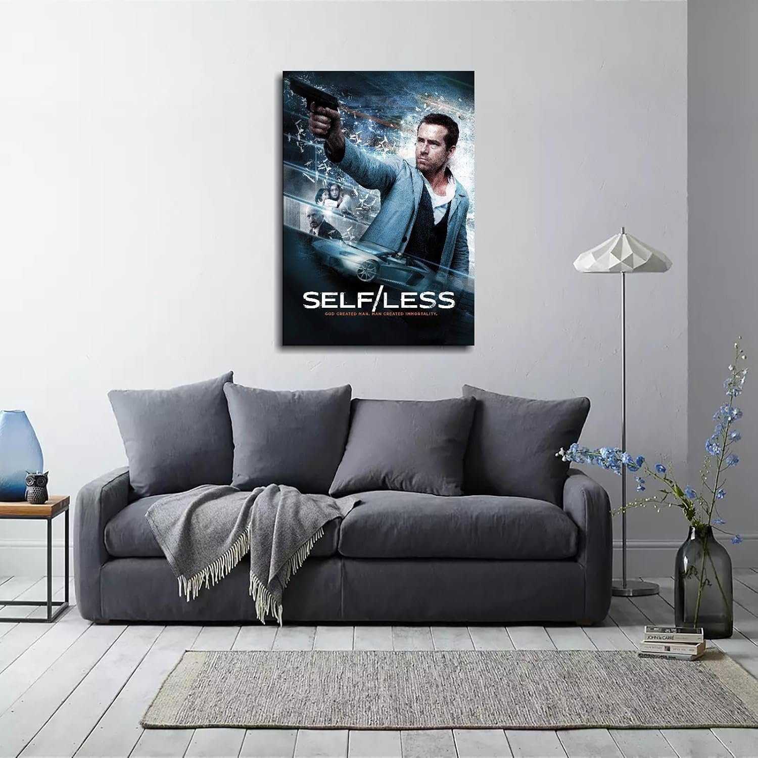 Self/less Movie Poster Wall Art Science Fiction Movies Canvas Prints Poster For Home Office Cinema Decorations Unframed 18"x12"