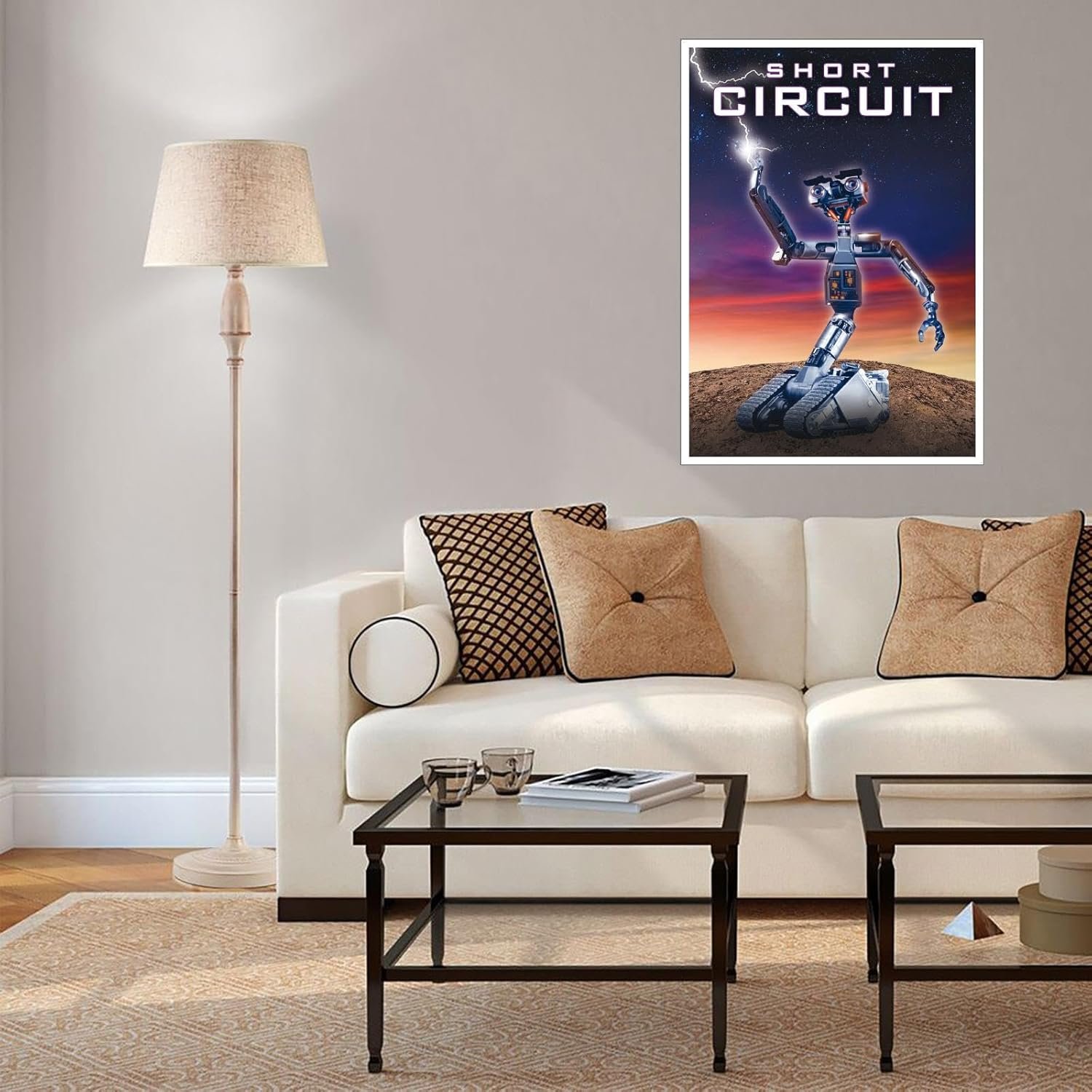 Short Circuit (1986) Movie Poster Poster Science Fiction Movies Canvas Prints Robot No. 5 Wall Art For Home Office Cinema Decorations Unframed 30"x20"