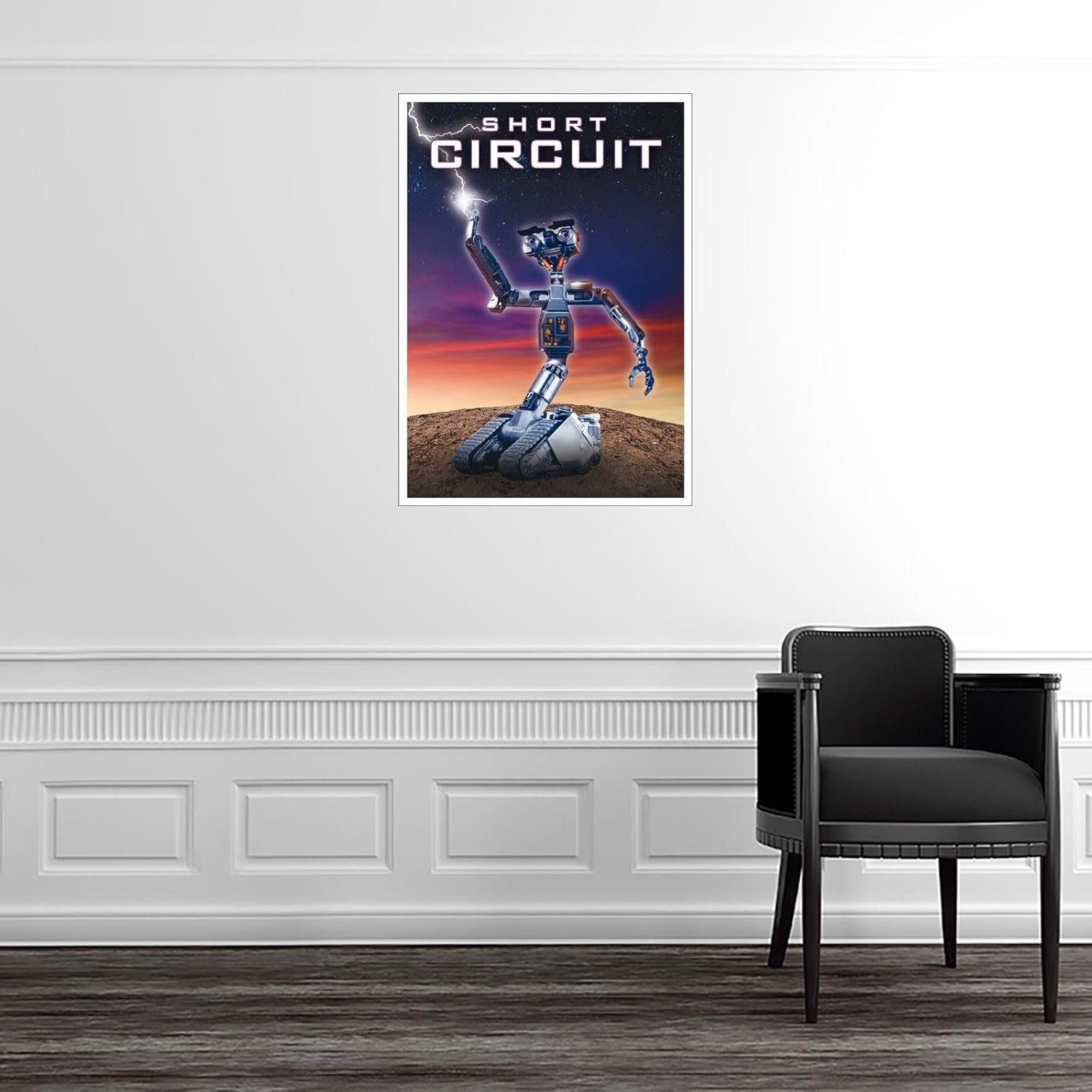 Short Circuit (1986) Movie Poster Poster Science Fiction Movies Canvas Prints Robot No. 5 Wall Art For Home Office Cinema Decorations Unframed 30"x20"