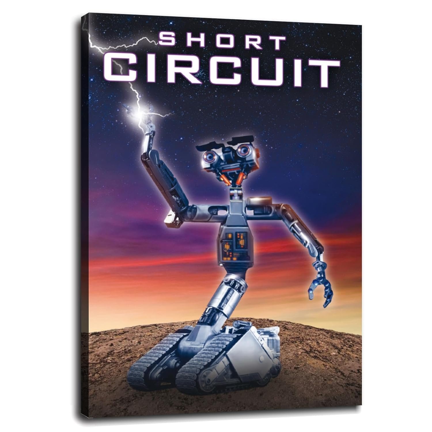 Short Circuit (1986) Movie Poster Poster Science Fiction Movies Canvas Prints Robot No. 5 Wall Art For Home Office Cinema Decorations Unframed 30"x20"