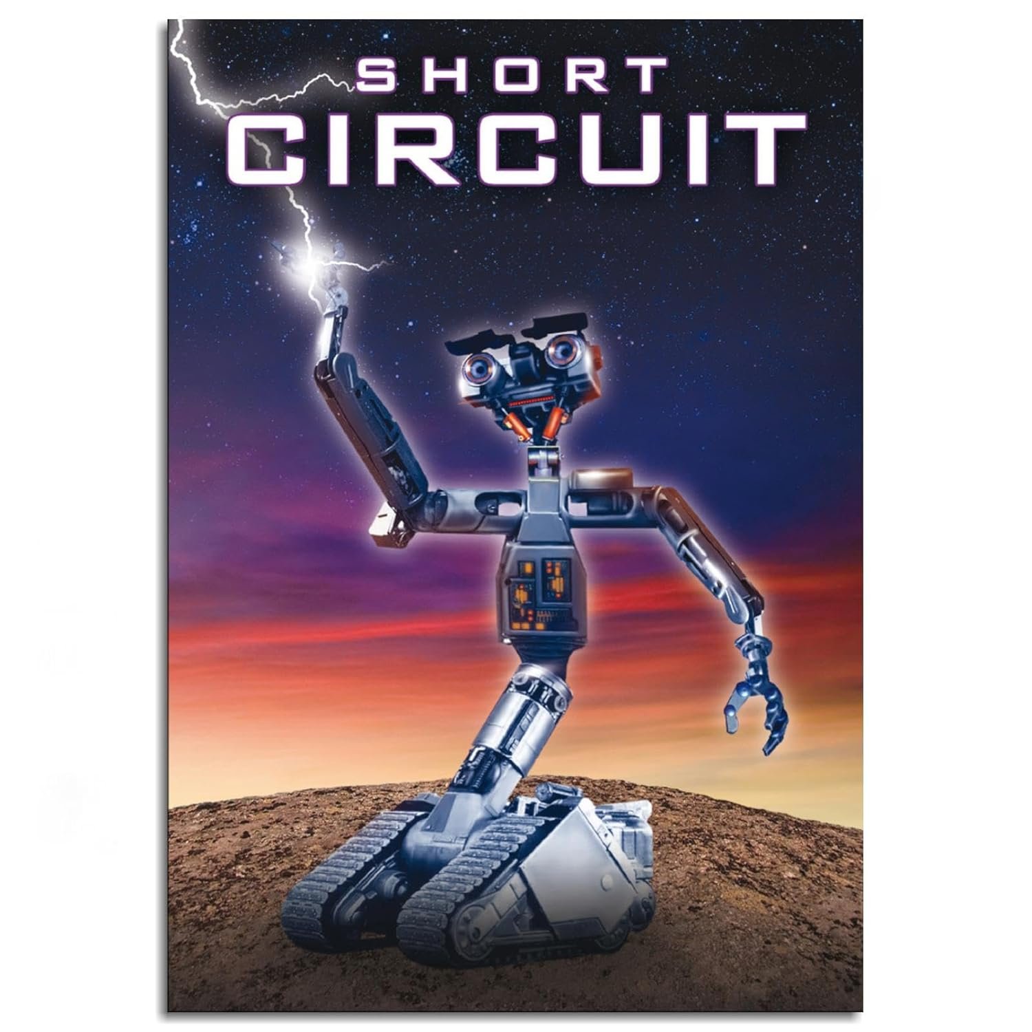 Short Circuit (1986) Movie Poster Poster Science Fiction Movies Canvas Prints Robot No. 5 Wall Art For Home Office Cinema Decorations Unframed 30"x20"
