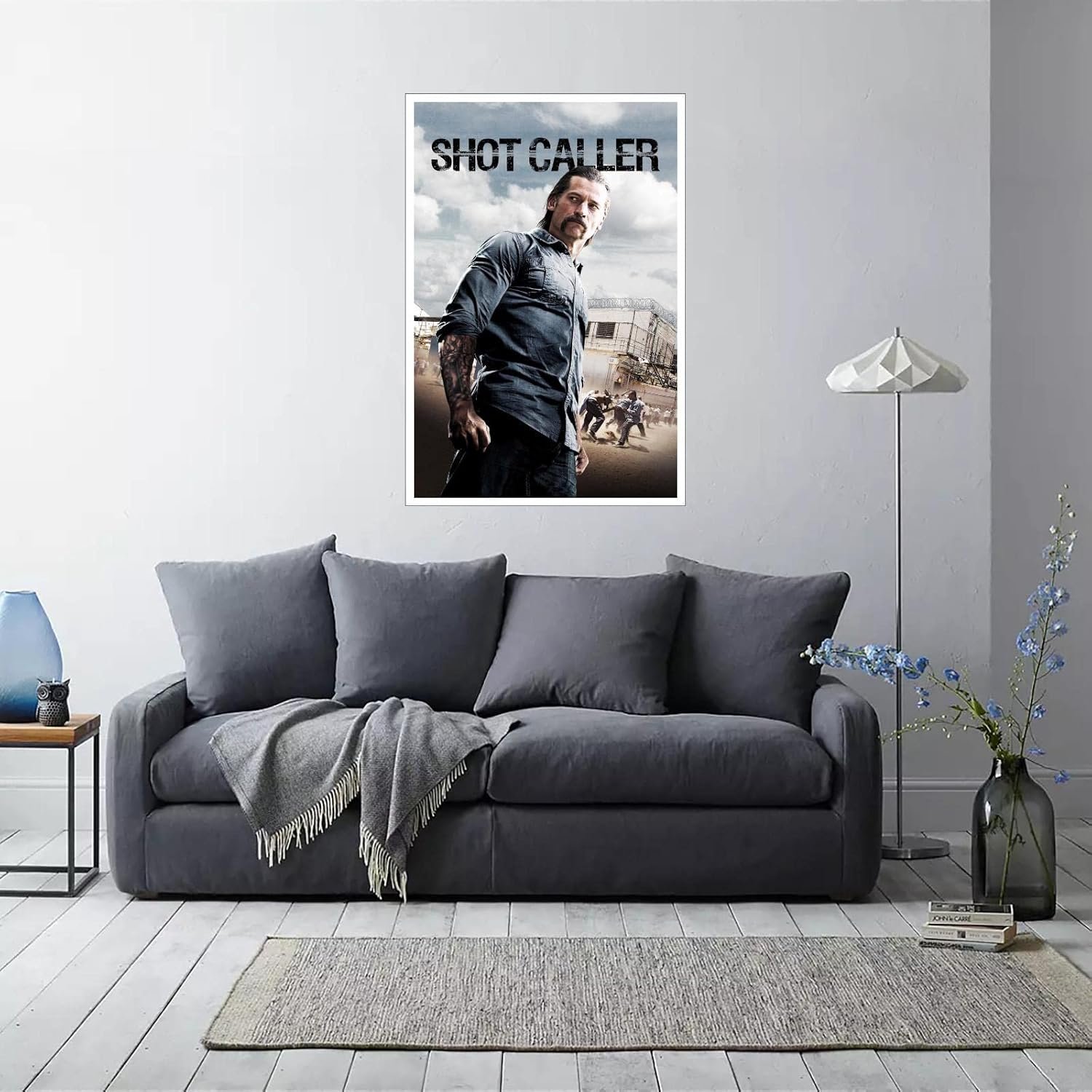 Shot Caller (2017) Poster Canvas Prints Gangster Crime Classic Movies Poster Wall Art For Home Office Cinema Decorations With Framed 12"x8"
