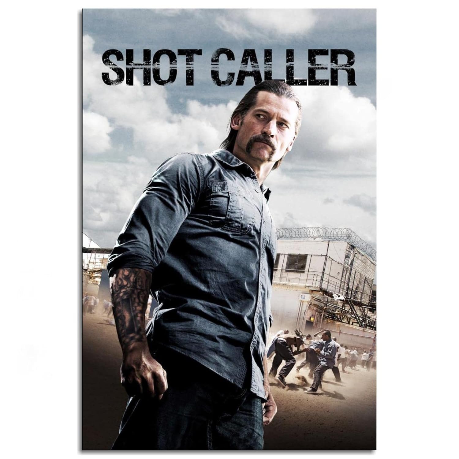 Shot Caller (2017) Poster Canvas Prints Gangster Crime Classic Movies Poster Wall Art For Home Office Cinema Decorations With Framed 12"x8"