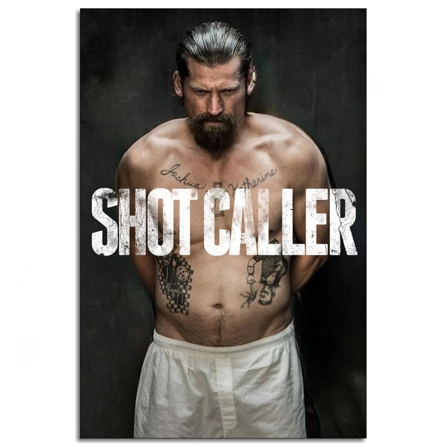 Shot Caller Films Poster Thrilling Plot Movies Canvas Prints Action Classic Posters Wall Art For Home Office Bedroom Decorations Noframed 36"x24"