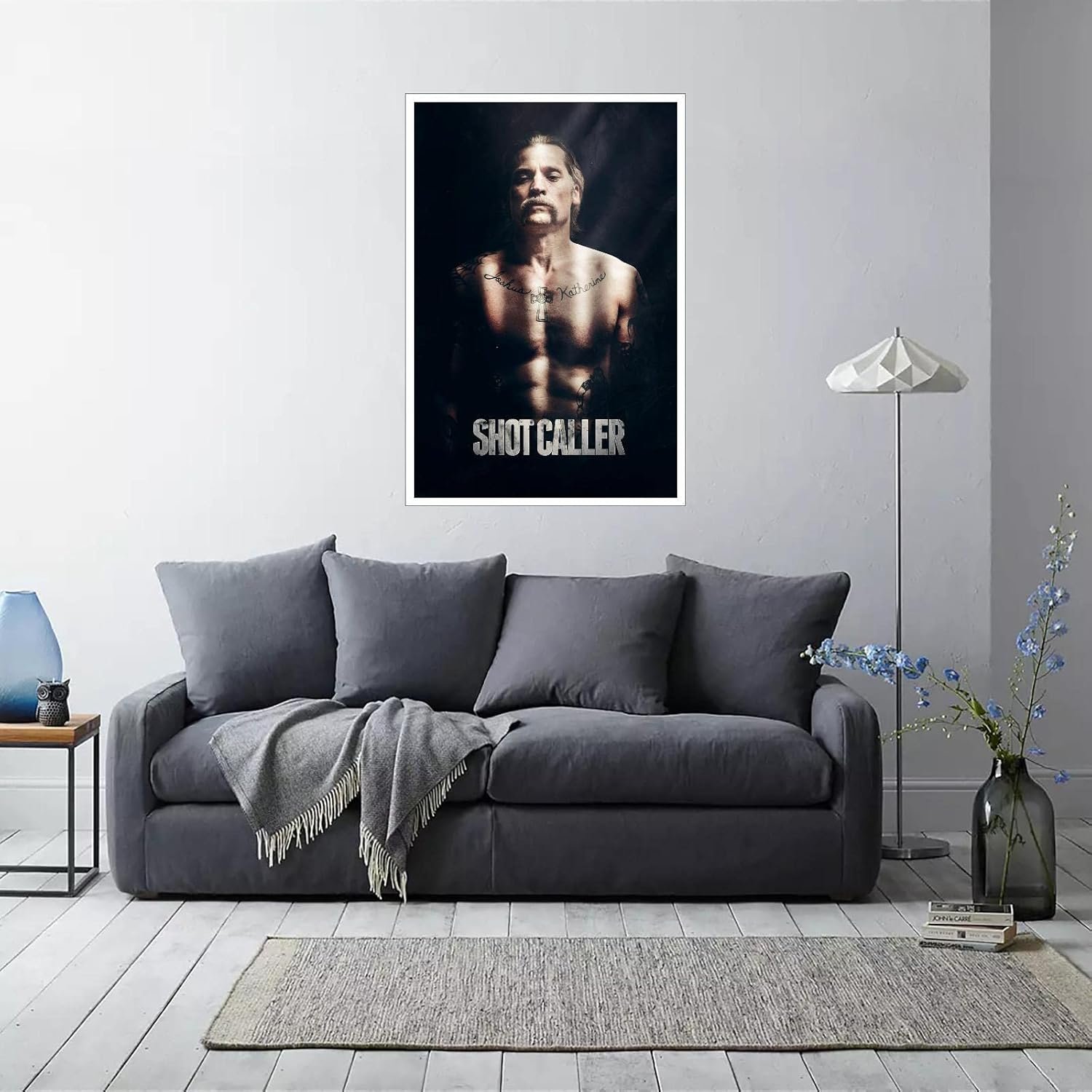Shot Caller Movie Poster Canvas Prints Shot Caller Film 2017 Classic Movies Poster Wall Art For Home Office Cinema Decorations Unframed 18"x12"