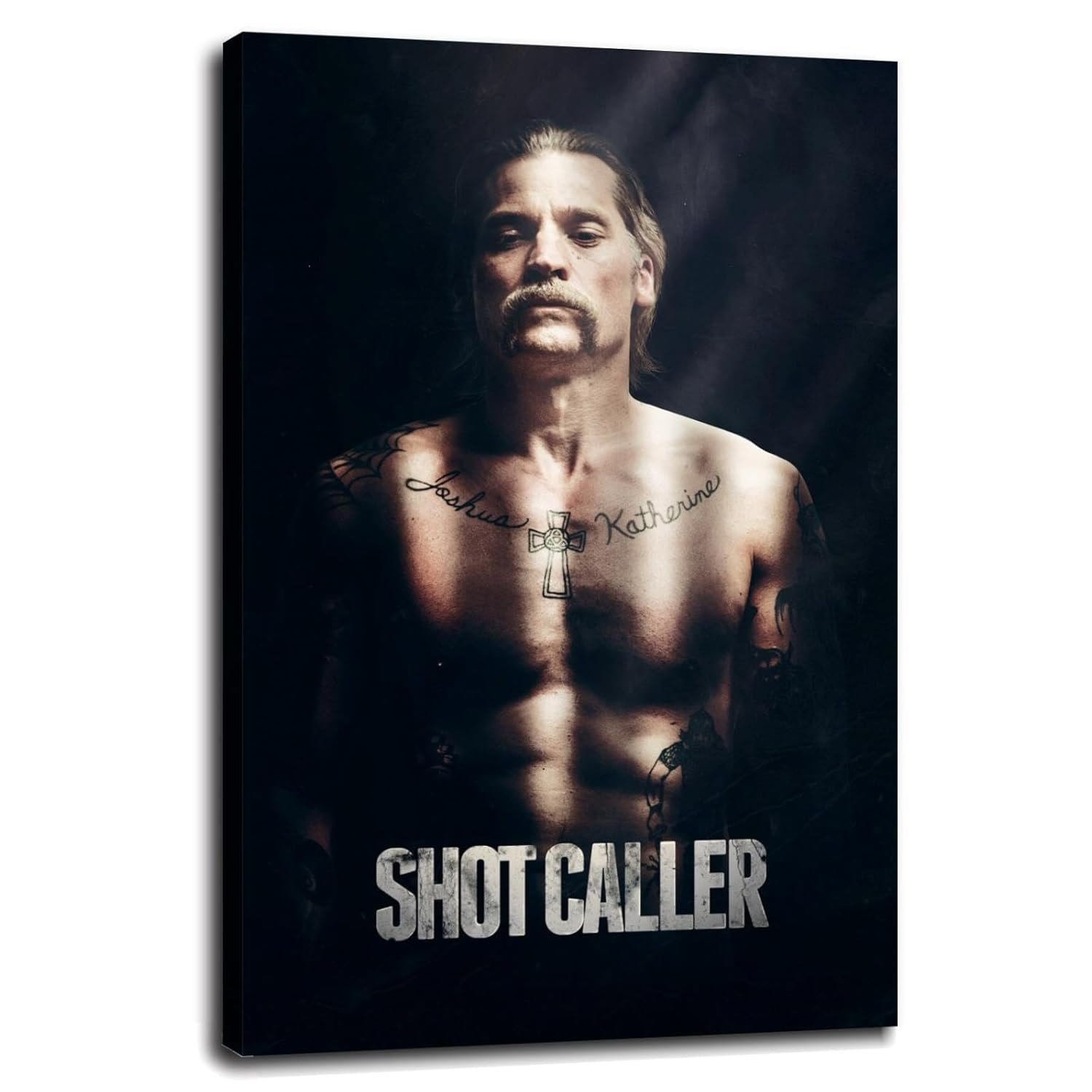 Shot Caller Movie Poster Canvas Prints Shot Caller Film 2017 Classic Movies Poster Wall Art For Home Office Cinema Decorations Unframed 18"x12"