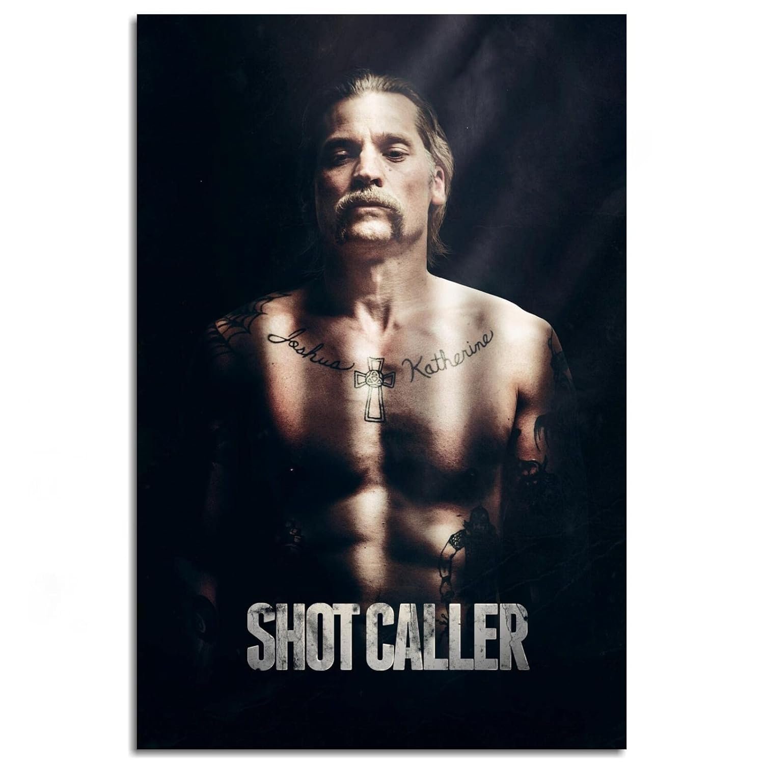 Shot Caller Movie Poster Canvas Prints Shot Caller Film 2017 Classic Movies Poster Wall Art For Home Office Cinema Decorations Unframed 18"x12"