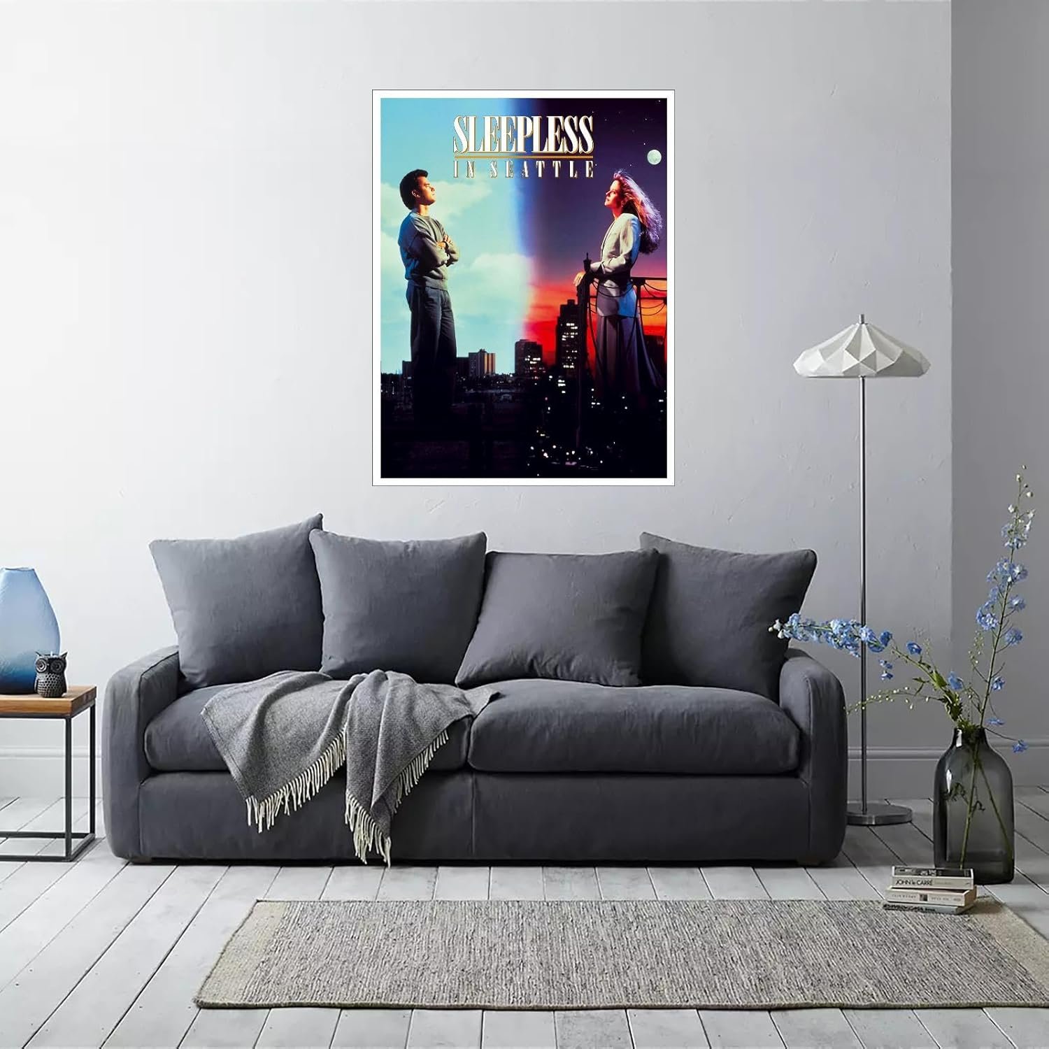 Sleepless In Seattle (1993) Movie Poster Canvas Prints Romantic Comedy Love Movies Poster Wall Art For Home Office Decorations Unframed 32"x24"