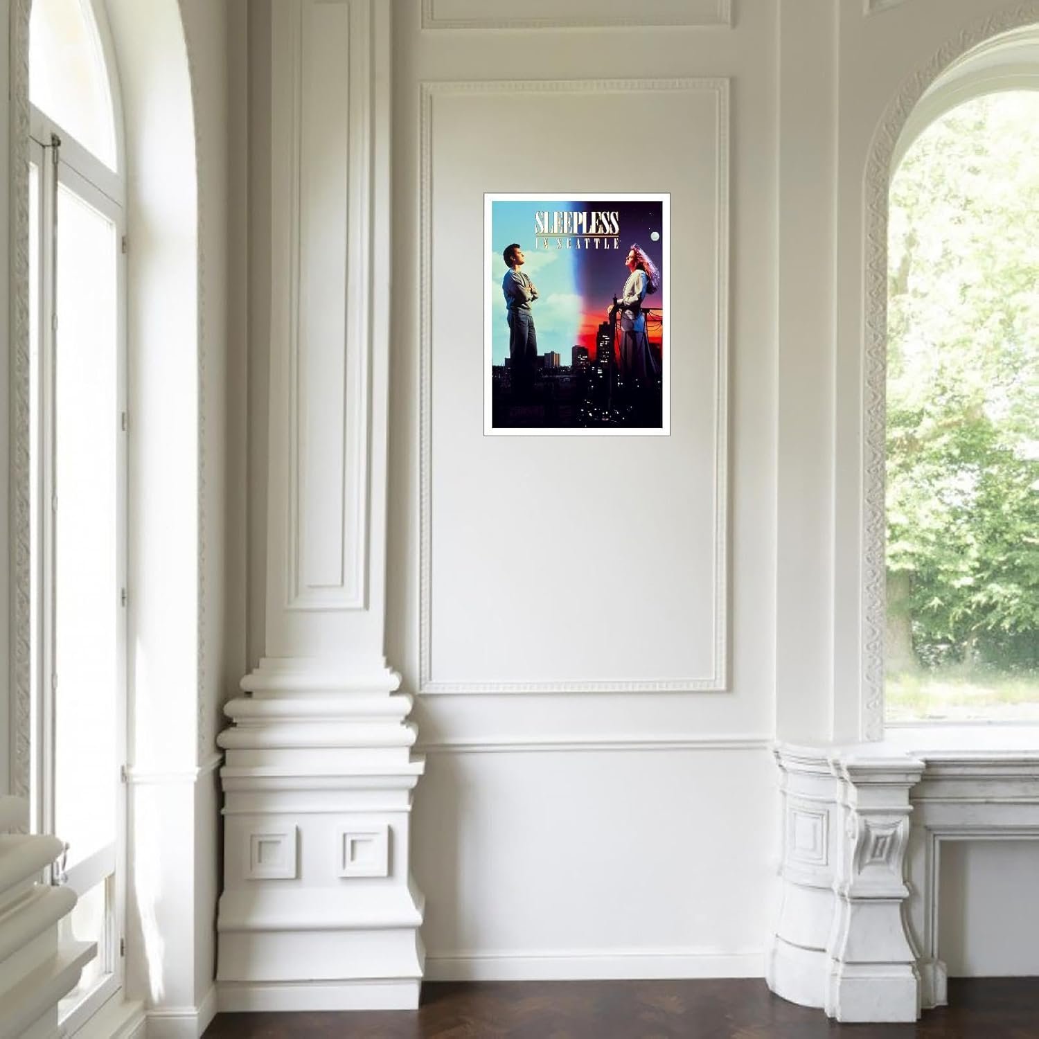 Sleepless In Seattle (1993) Movie Poster Canvas Prints Romantic Comedy Love Movies Poster Wall Art For Home Office Decorations Unframed 32"x24"