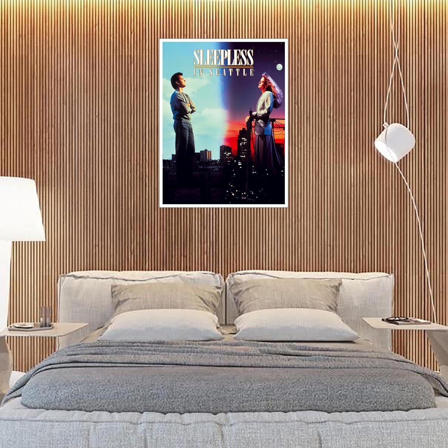 Sleepless In Seattle (1993) Movie Poster Canvas Prints Romantic Comedy Love Movies Poster Wall Art For Home Office Decorations Unframed 32"x24"