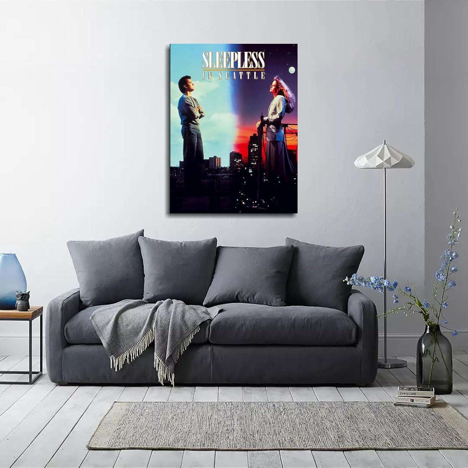 Sleepless In Seattle (1993) Movie Poster Canvas Prints Romantic Comedy Love Movies Poster Wall Art For Home Office Decorations Unframed 32"x24"