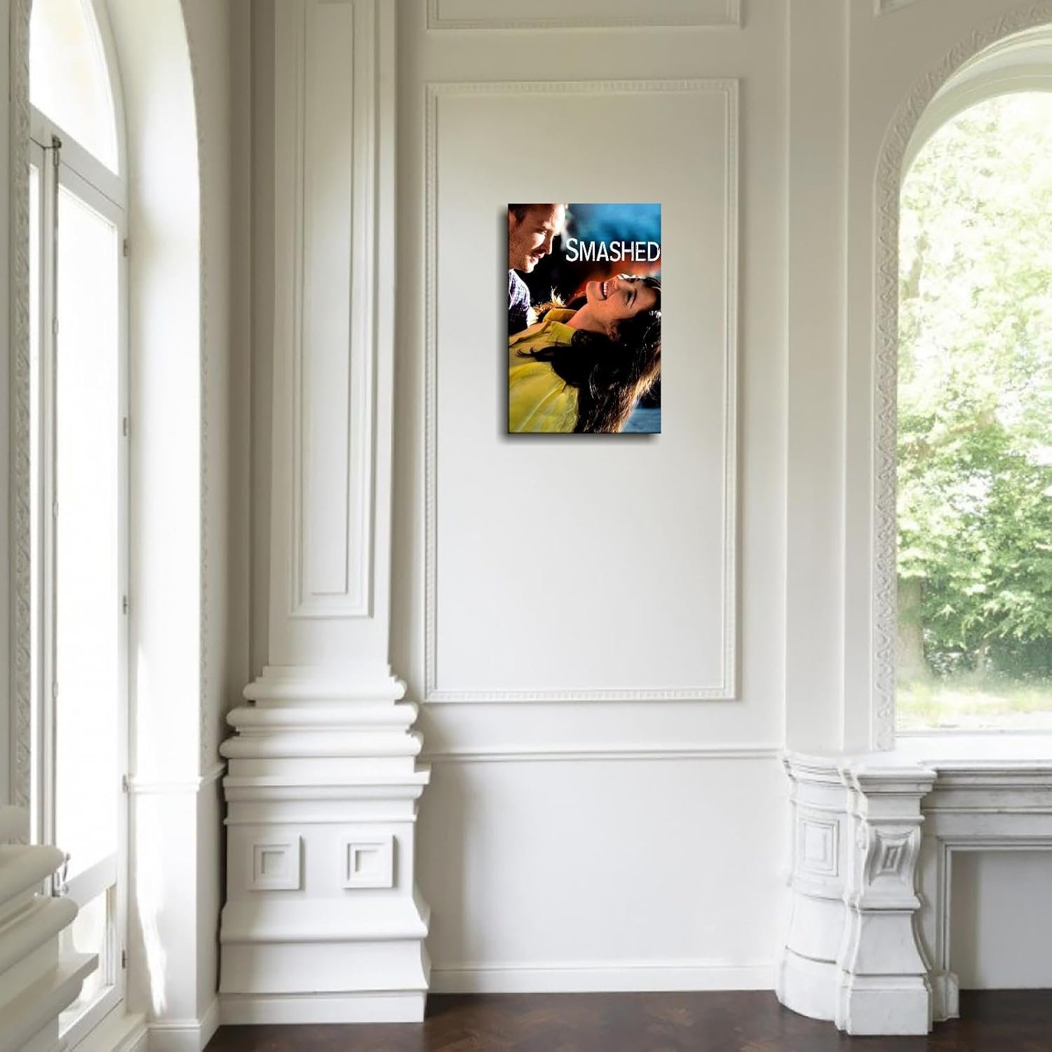 Smashed Movie Poster Poster Love Movies Canvas Prints Romantic Comedy Wall Art For Home Office Cinema Decorations With Framed 18"x12"