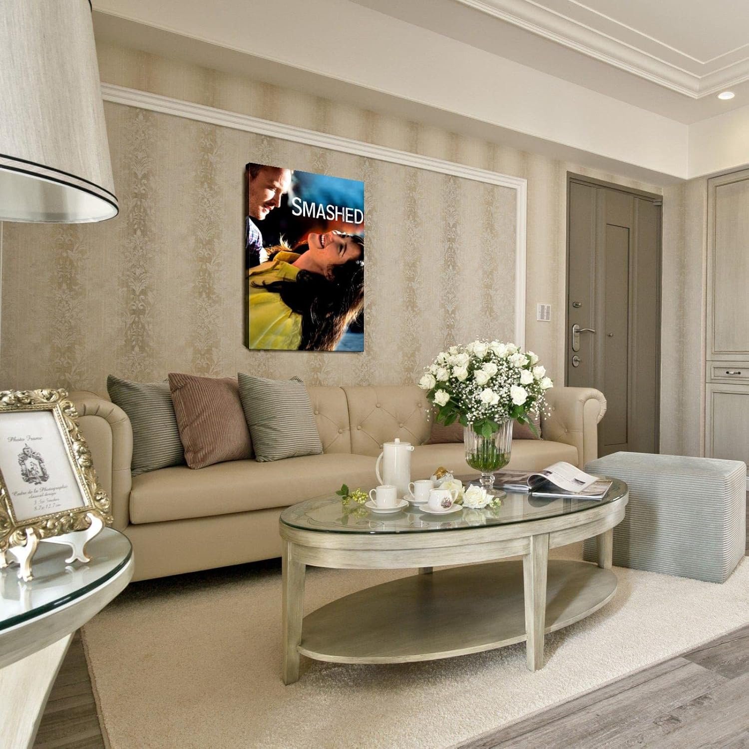 Smashed Movie Poster Poster Love Movies Canvas Prints Romantic Comedy Wall Art For Home Office Cinema Decorations With Framed 18"x12"