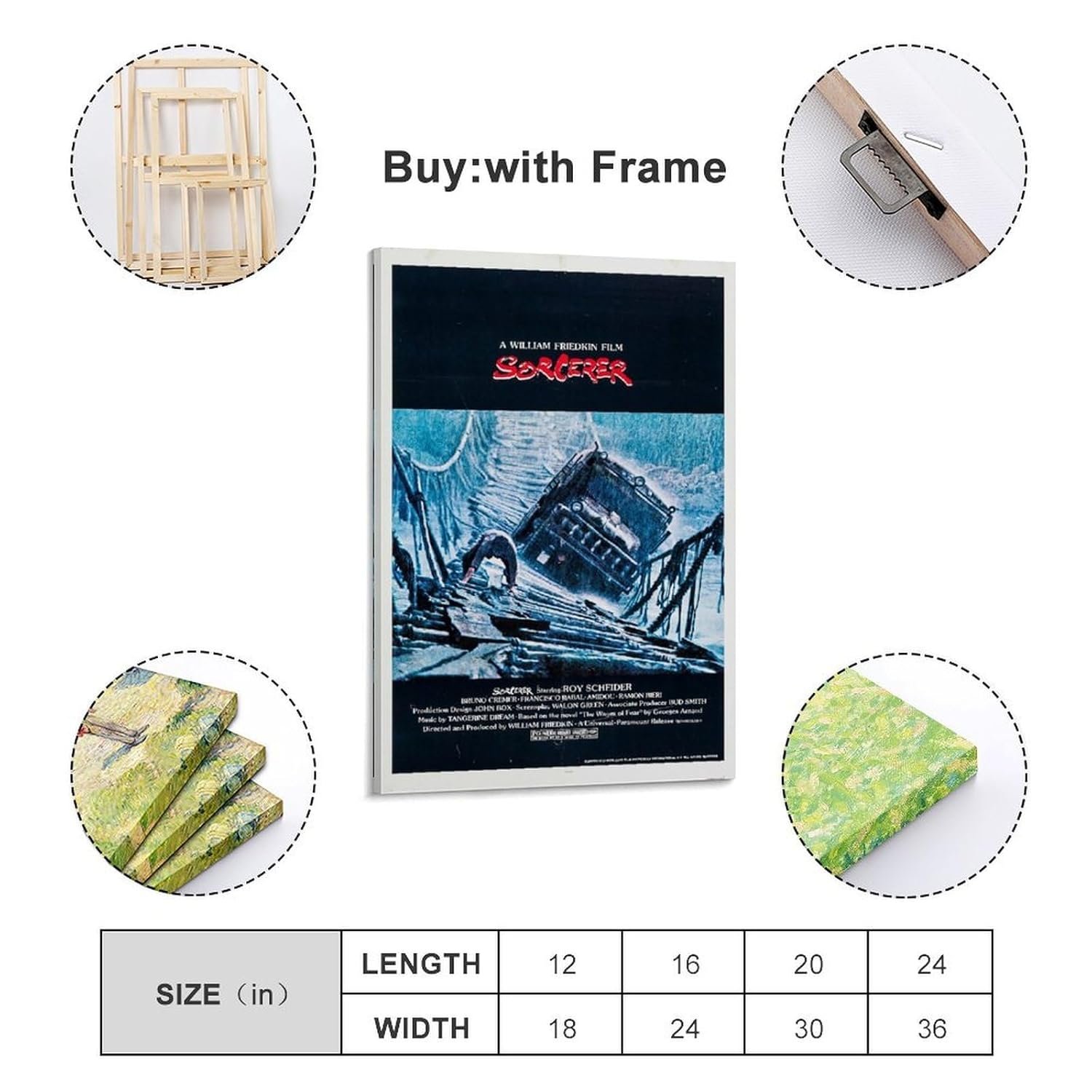 Sorcerer Movie Poster for Home Aesthetic Canvas Art Wall Decor Gifts 24x36inch(60x90cm)