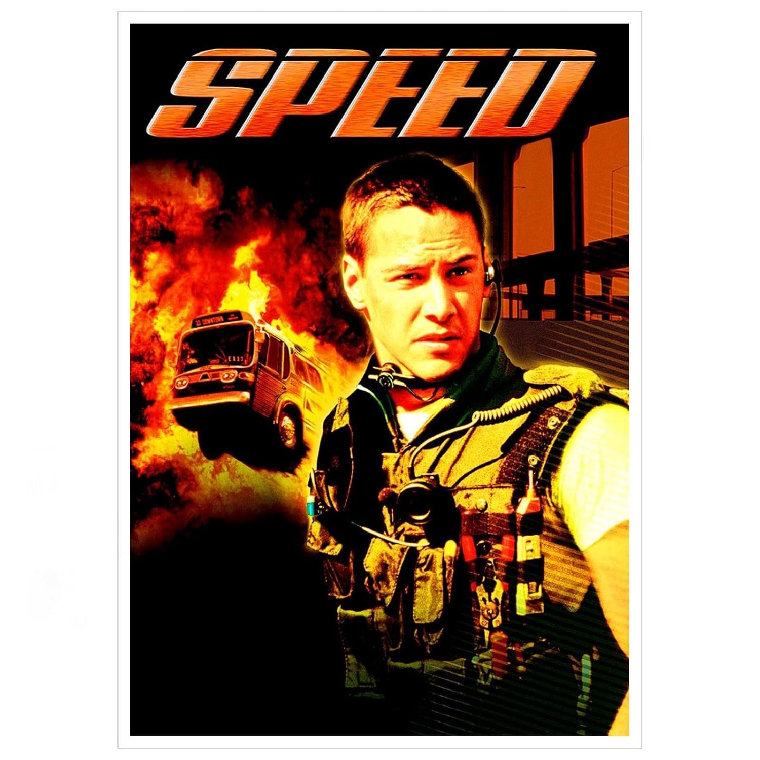 Speed (1994) Movie Poster Canvas Prints Crime Movies Action Movies Poster Wall Art For Home Office Cinema Decorations Unframed 36"x24"