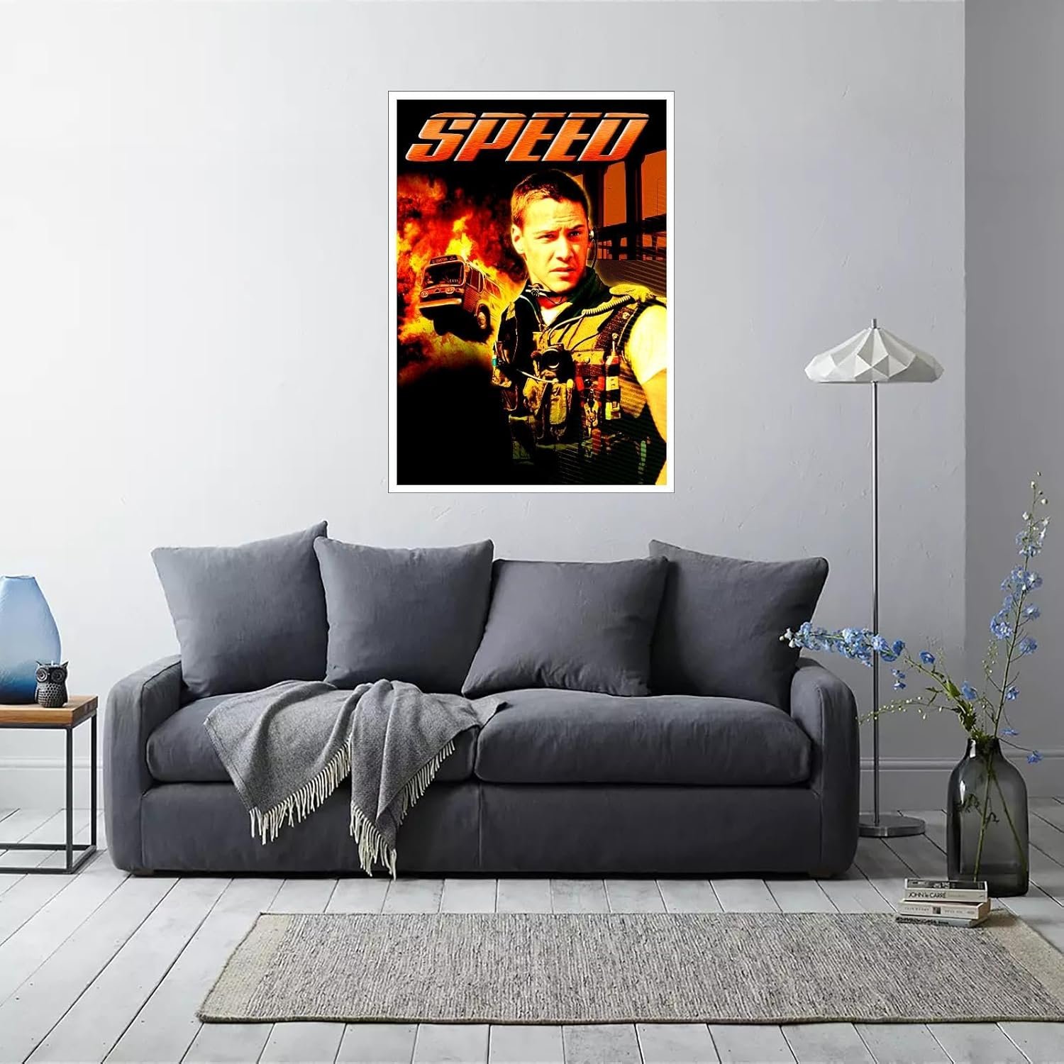 Speed (1994) Movie Poster Canvas Prints Crime Movies Action Movies Poster Wall Art For Home Office Cinema Decorations Unframed 36"x24"