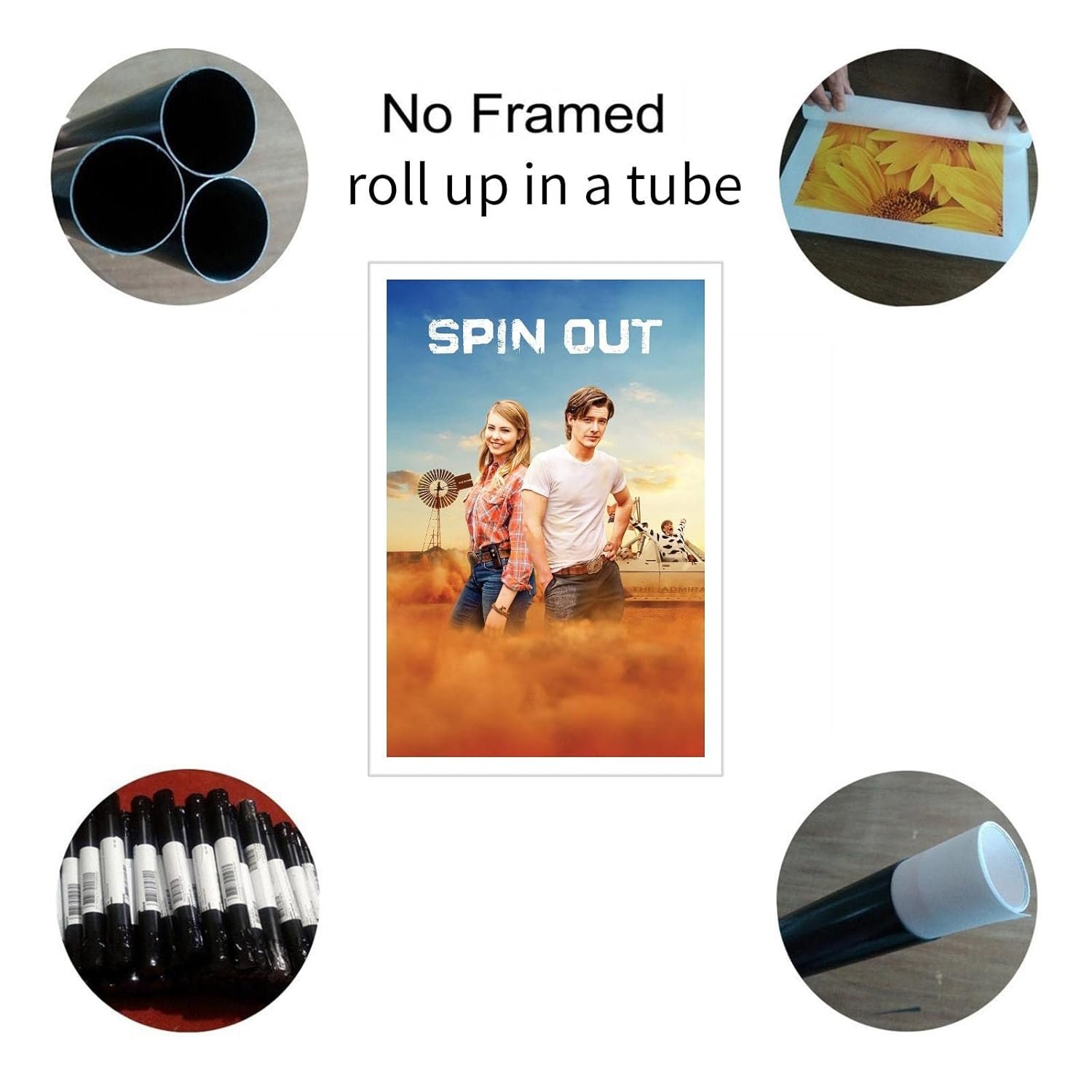 Spin Out Movie Poster Poster Romantic Love Canvas Prints Romantic Love Wall Art For Home Office Cinema Decorations Unframed 36"x24"