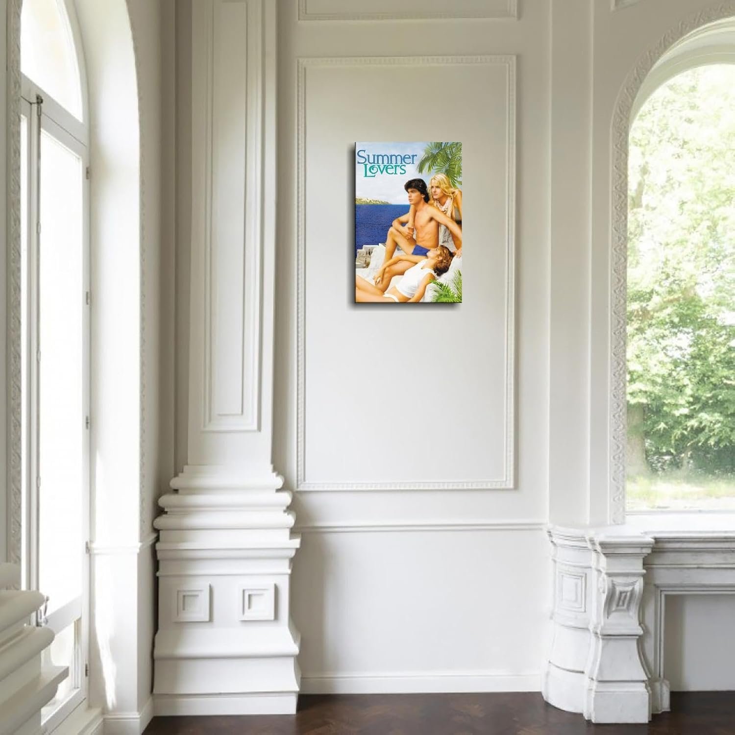 Summer Lovers (1982) Movie Poster Poster Romantic Love Canvas Prints Love Movies Wall Art For Home Office Cinema Decorations With Framed 36"x24"